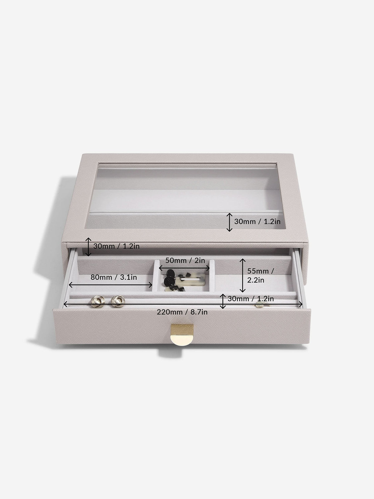 Stackers Klassieke Display Juwelendoos Set van 3 Taupe - Mystackers