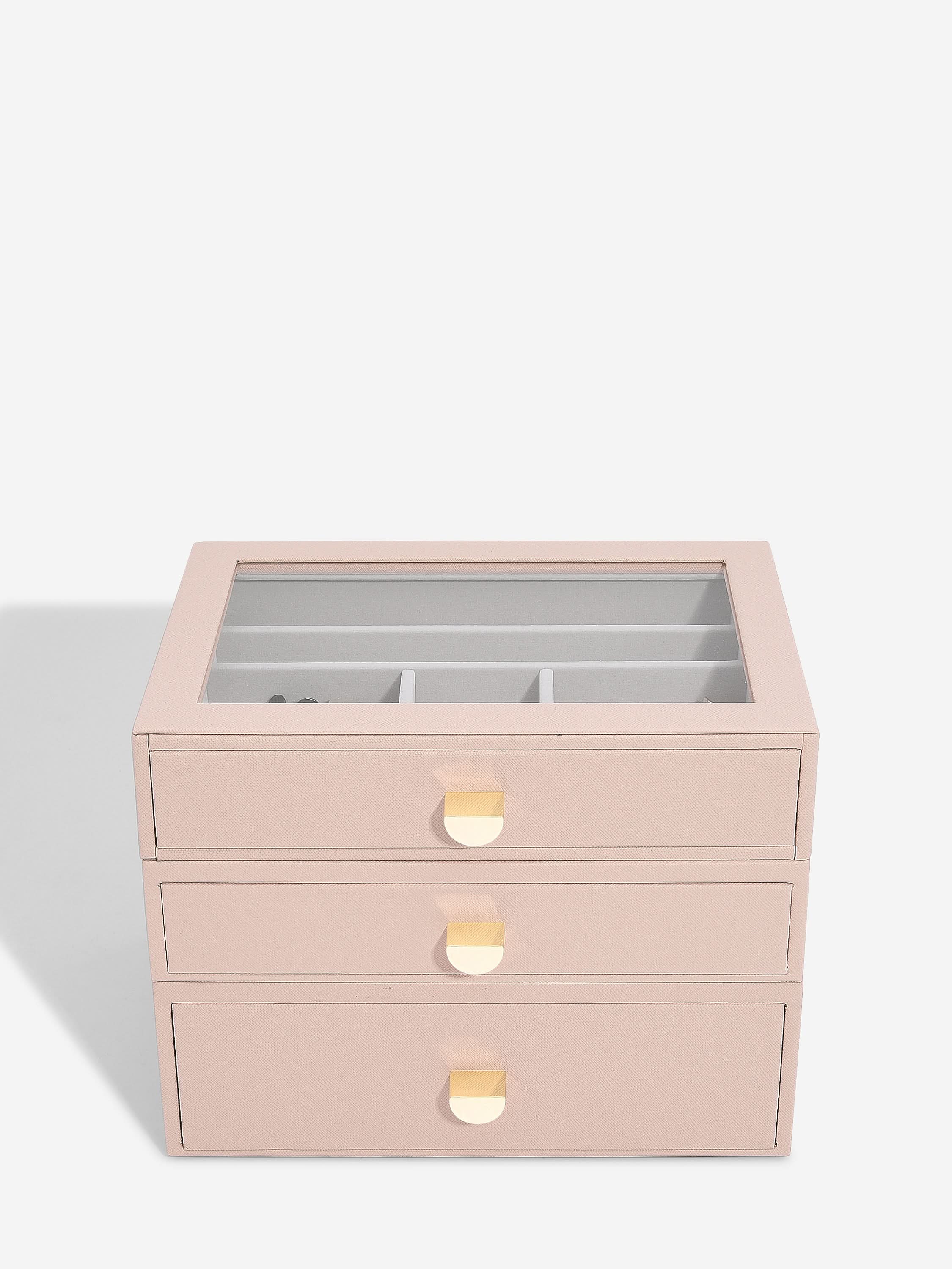 Stackers Klassieke Display Juwelendoos Set van 3 Roze - Mystackers