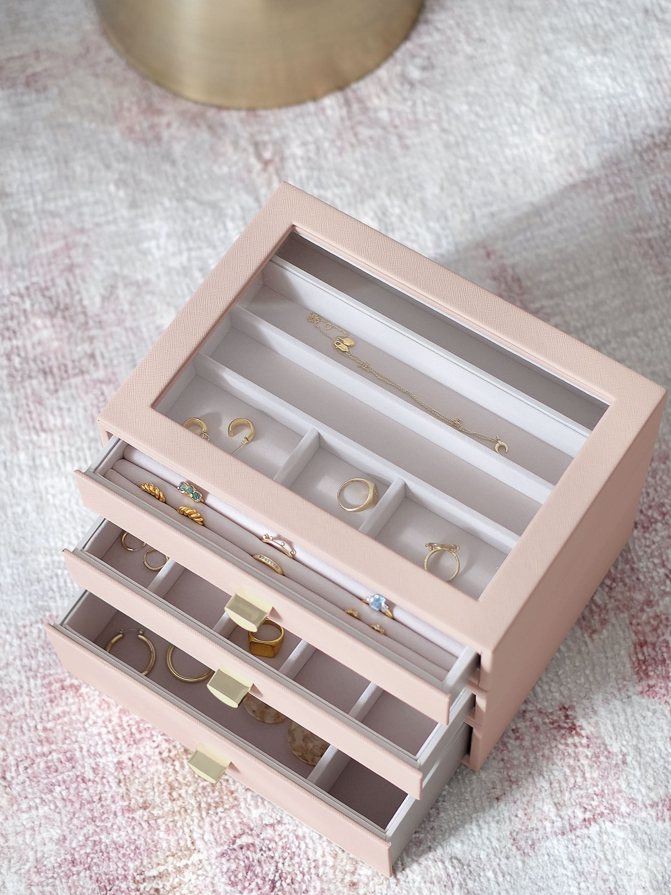 Stackers Klassieke Display Juwelendoos Set van 3 Roze - Mystackers