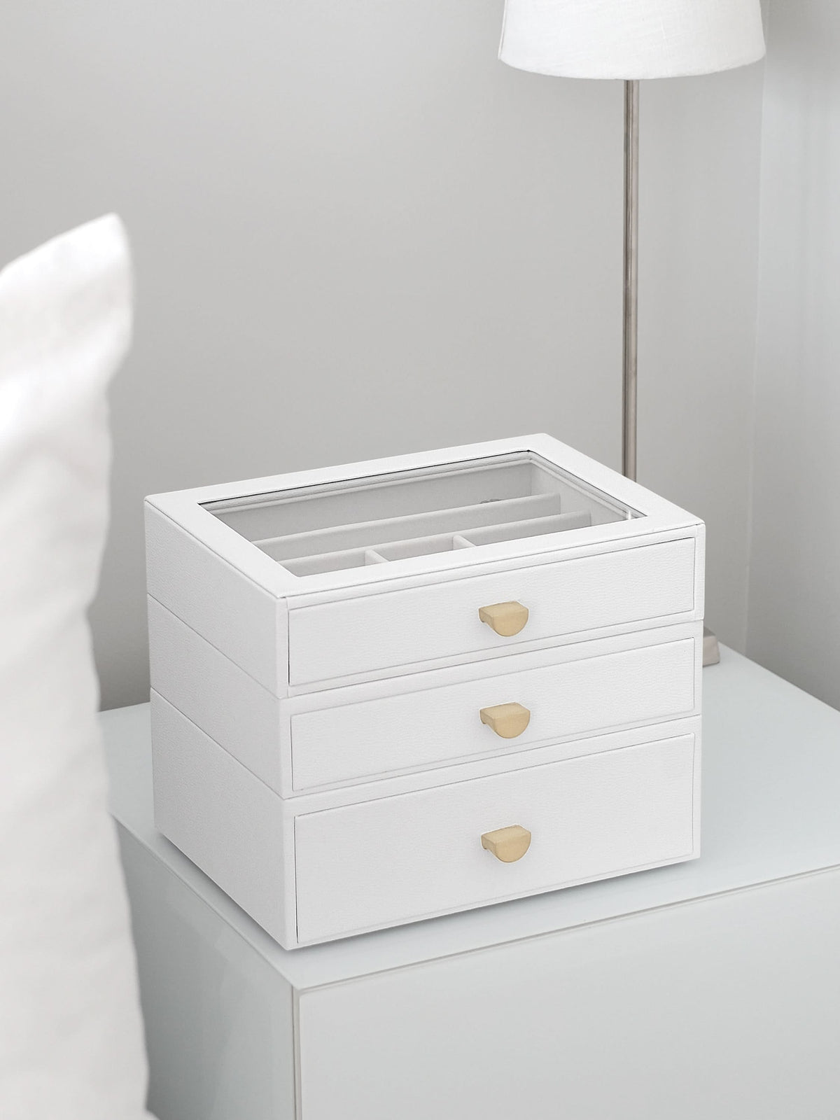 Stackers Klassieke Display Juwelendoos Set van 3 Wit - Mystackers