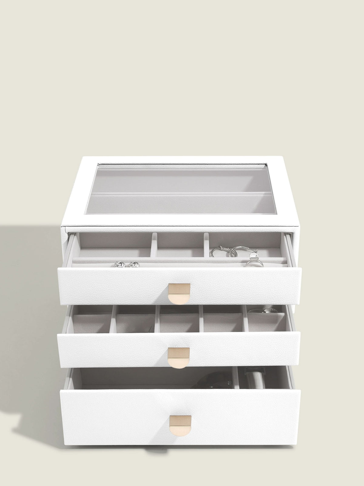 Stackers Klassieke Display Juwelendoos Set van 3 Wit - Mystackers