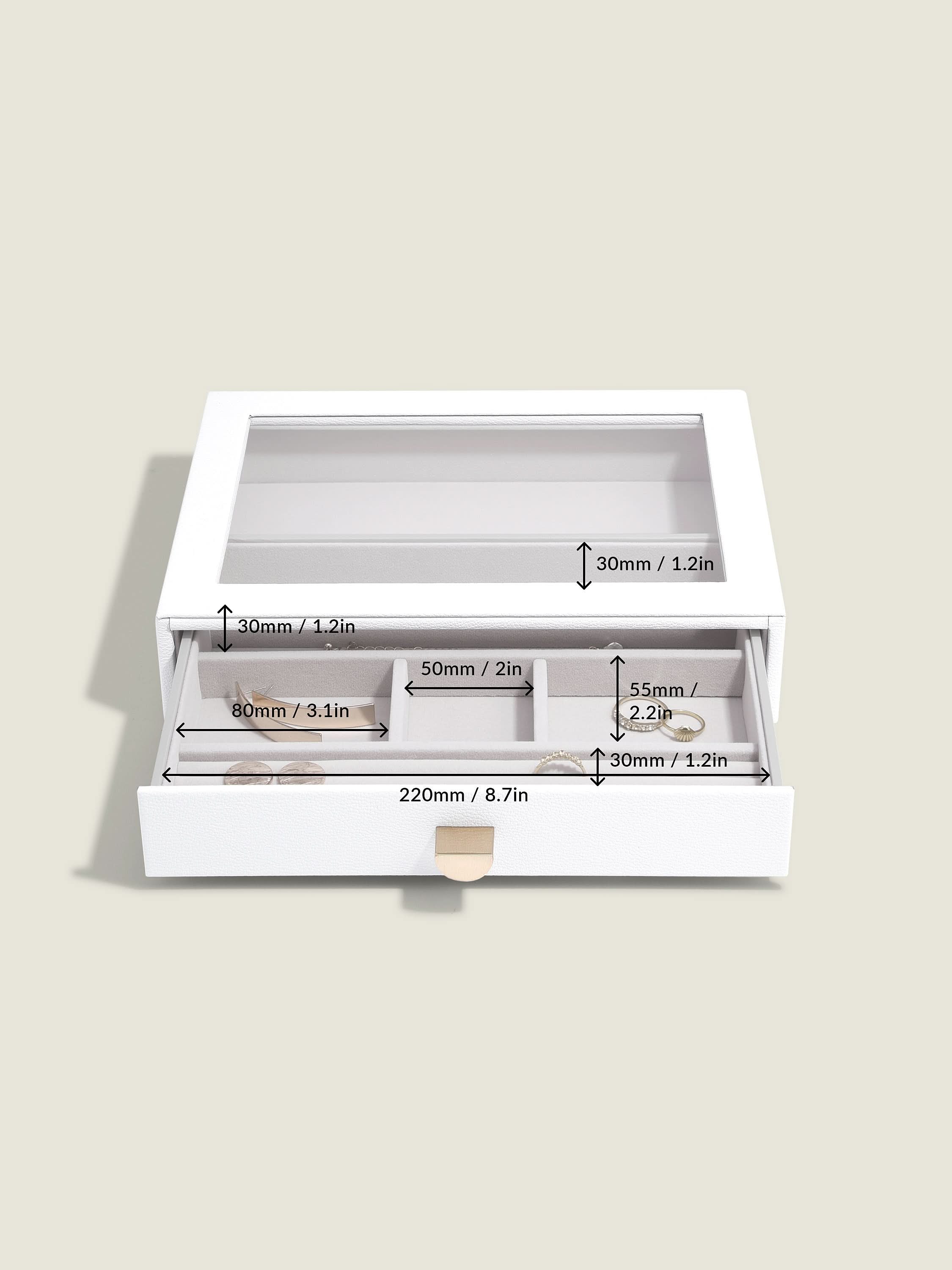 Stackers Klassieke Display Juwelendoos Set van 3 Wit - Mystackers