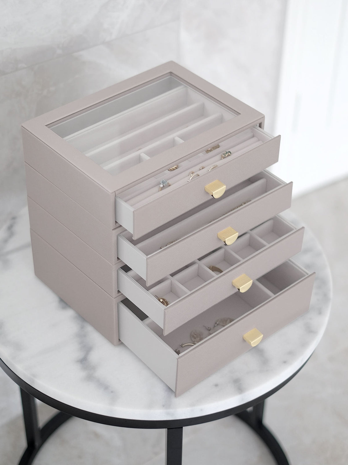 Stackers Klassieke Display Juwelendoos Set van 4 Taupe - Mystackers