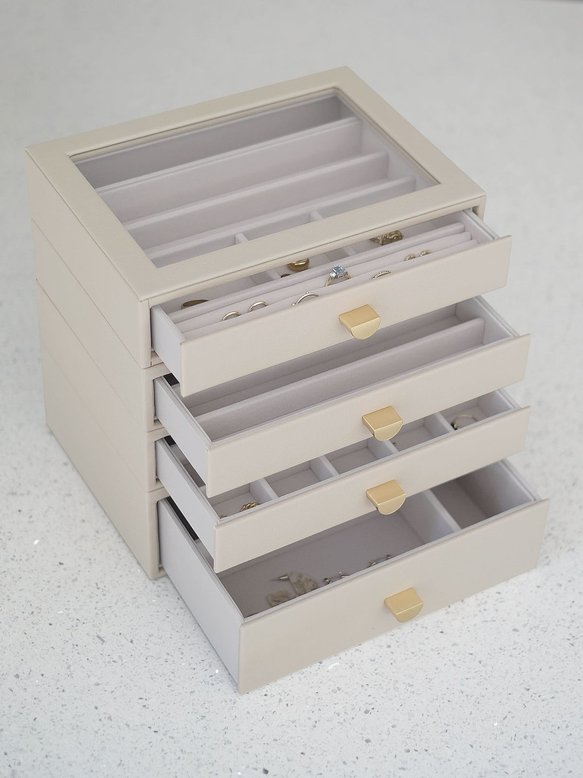 Stackers Klassieke Display Juwelendoos Set van 4 Havermout - Mystackers