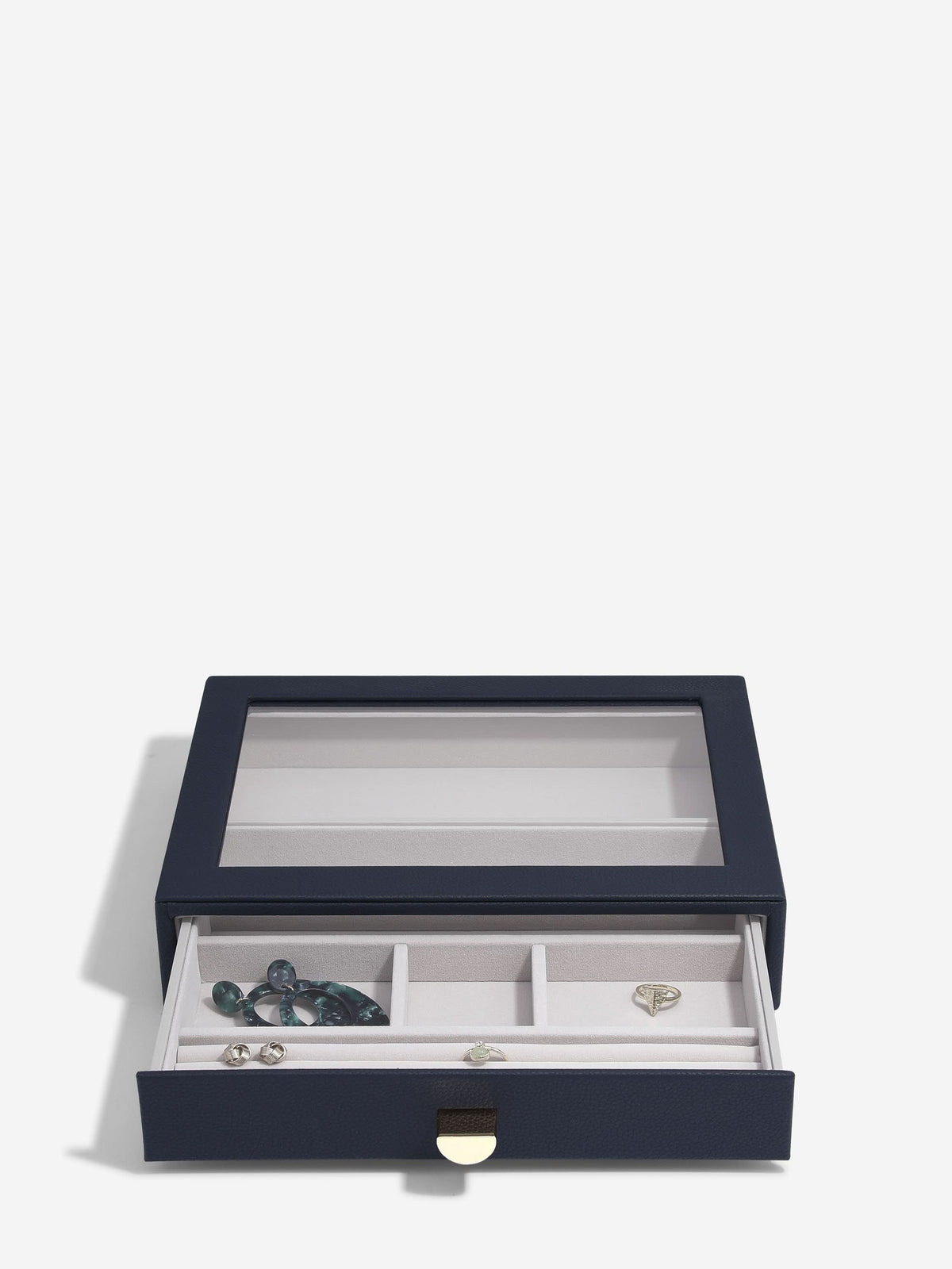 Stackers Klassieke Display Juwelendoos Set van 4 Marineblauw - Mystackers