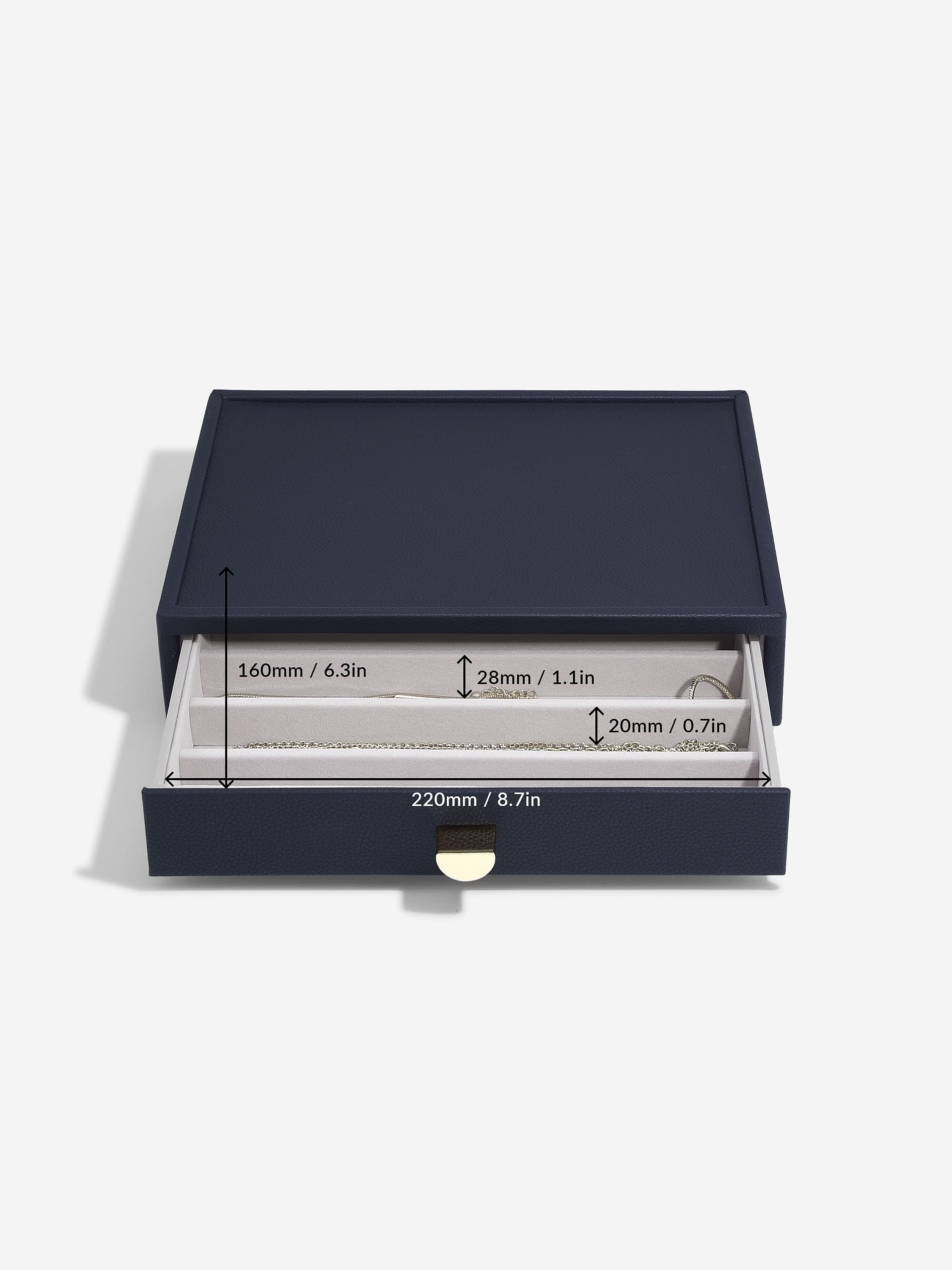 Stackers Klassieke Display Juwelendoos Set van 4 Marineblauw - Mystackers