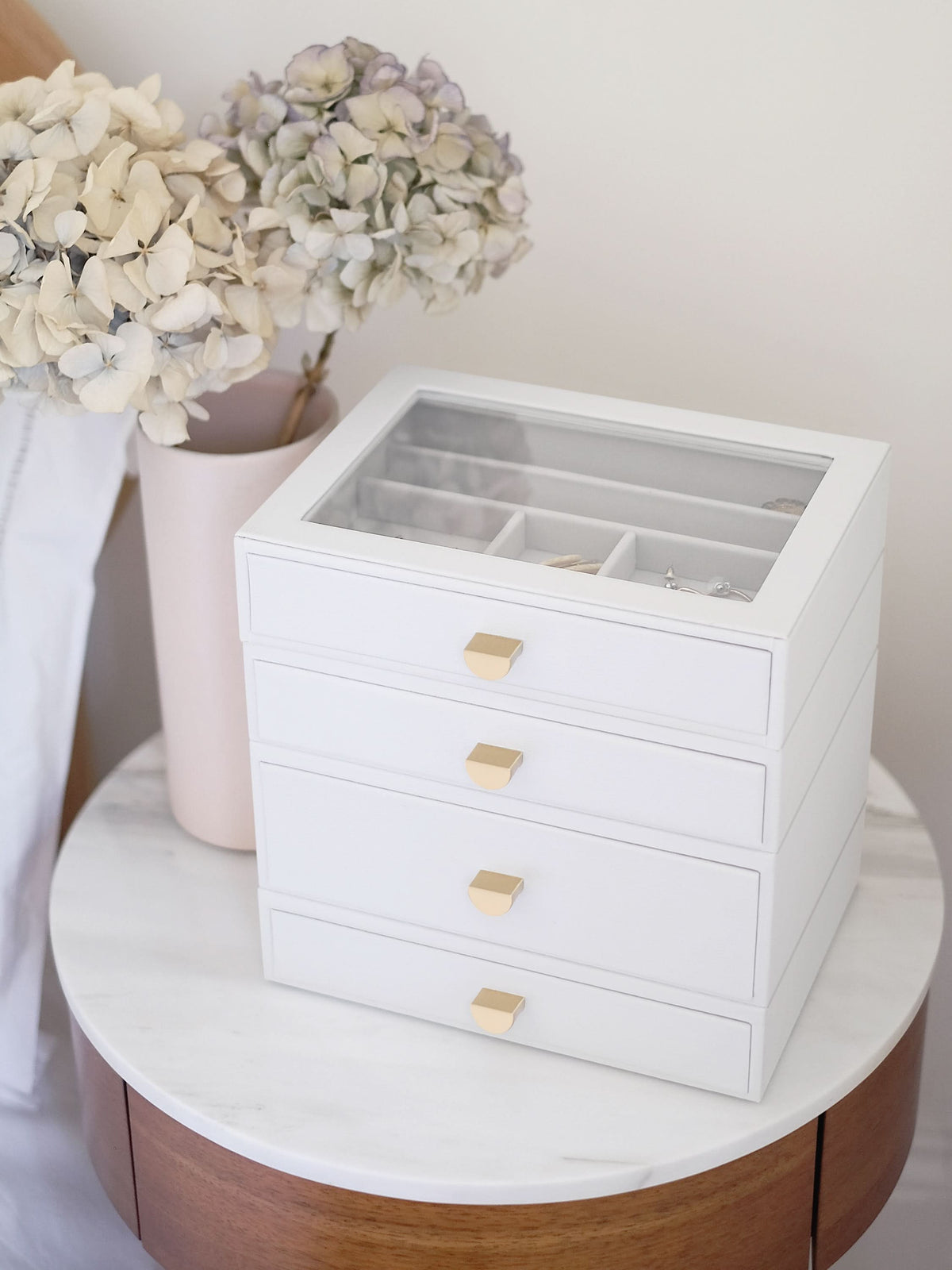 Stackers Klassieke Display Juwelendoos Set van 4 Wit - Mystackers