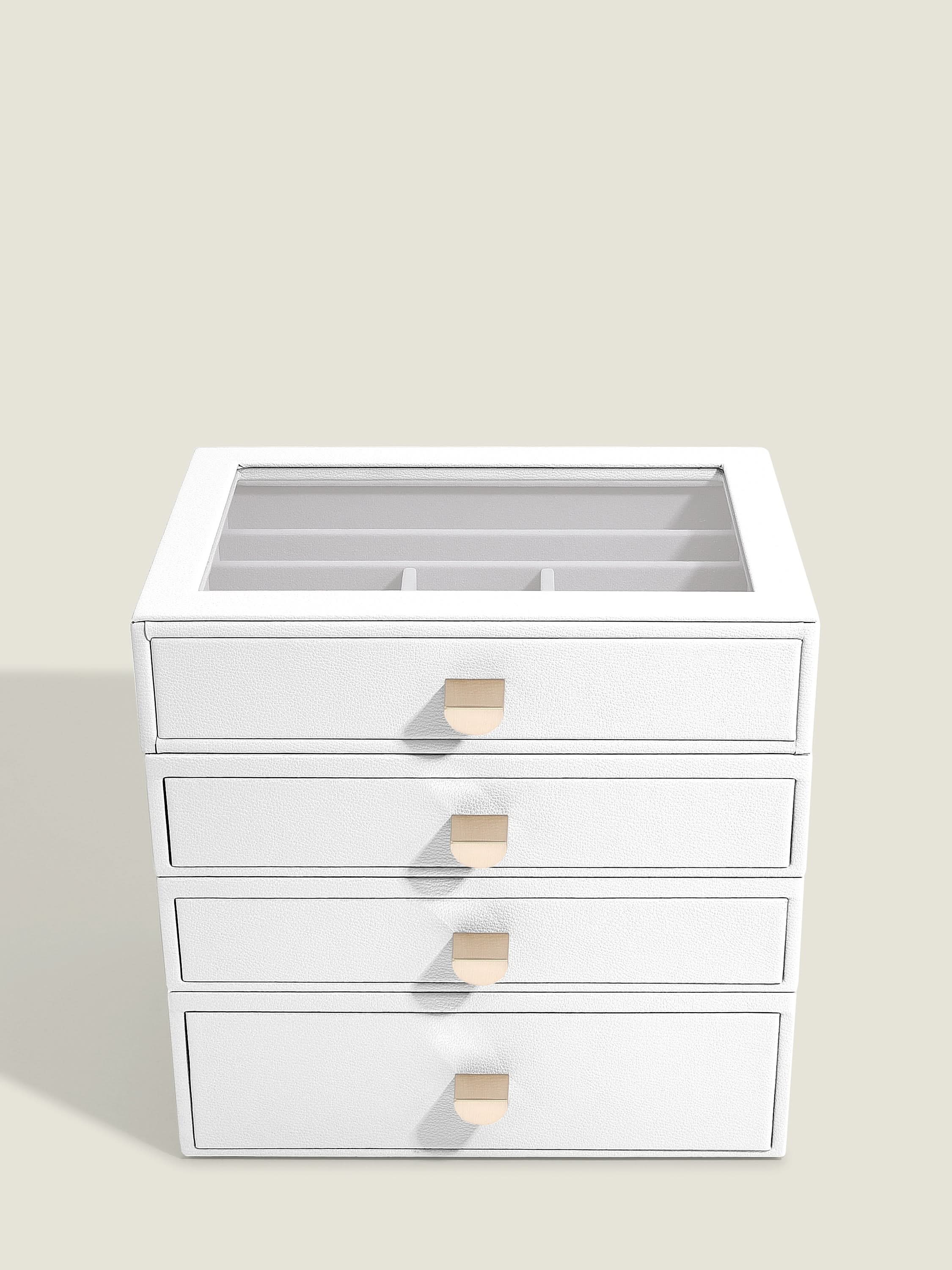 Stackers Klassieke Display Juwelendoos Set van 4 Wit - Mystackers