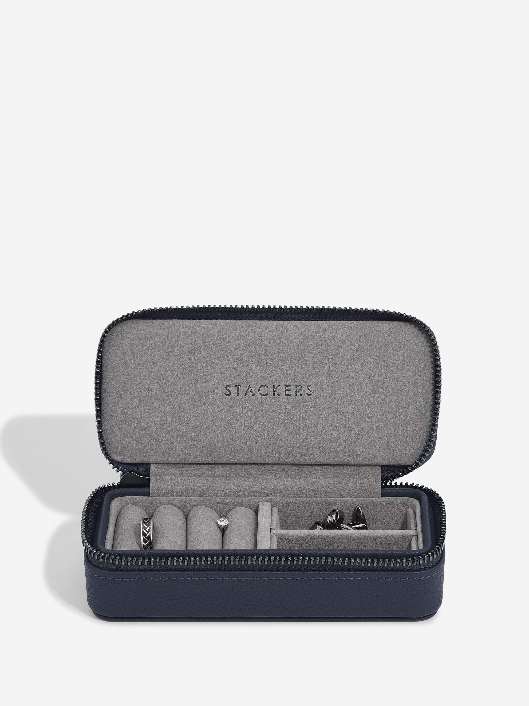 Stackers Medium Travel box Marineblauw/Donkergrijs - Mystackers