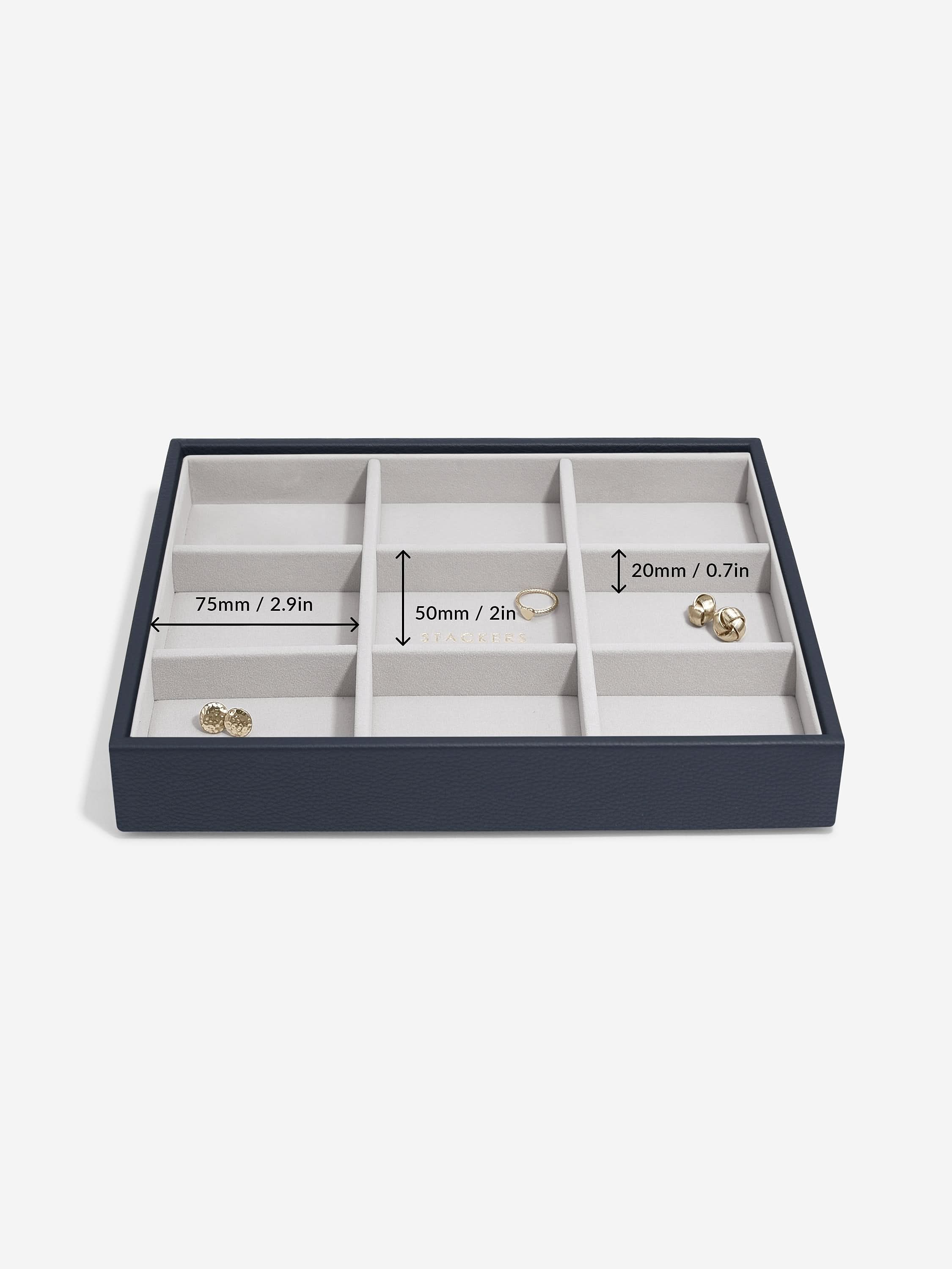 Stackers standaard Sieradenlaag voor Klassieke Juwelendoos Marineblauw - Mystackers