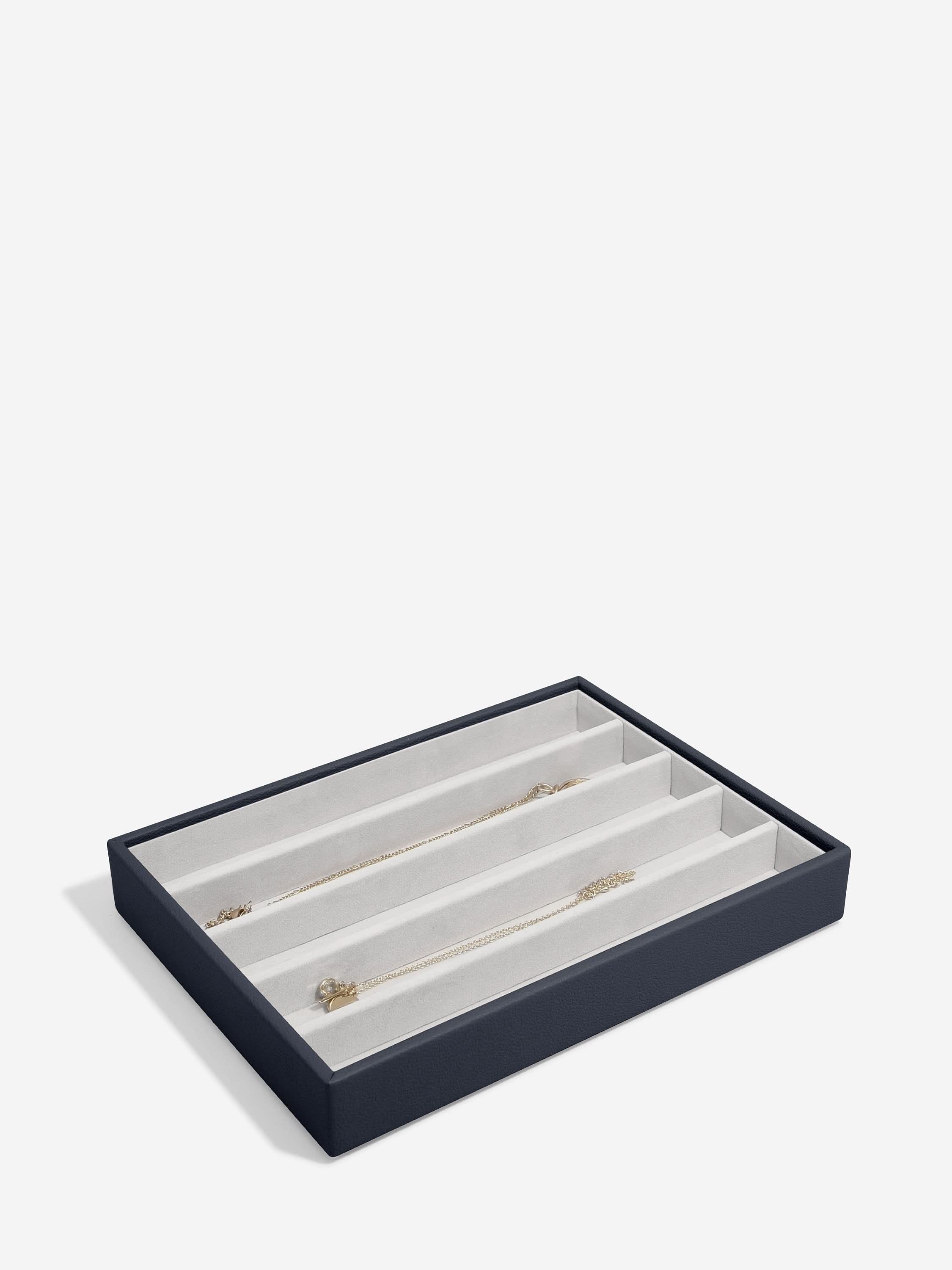 Stackers Halskettingenlaag voor Klassieke Juwelendoos Marineblauw - Mystackers