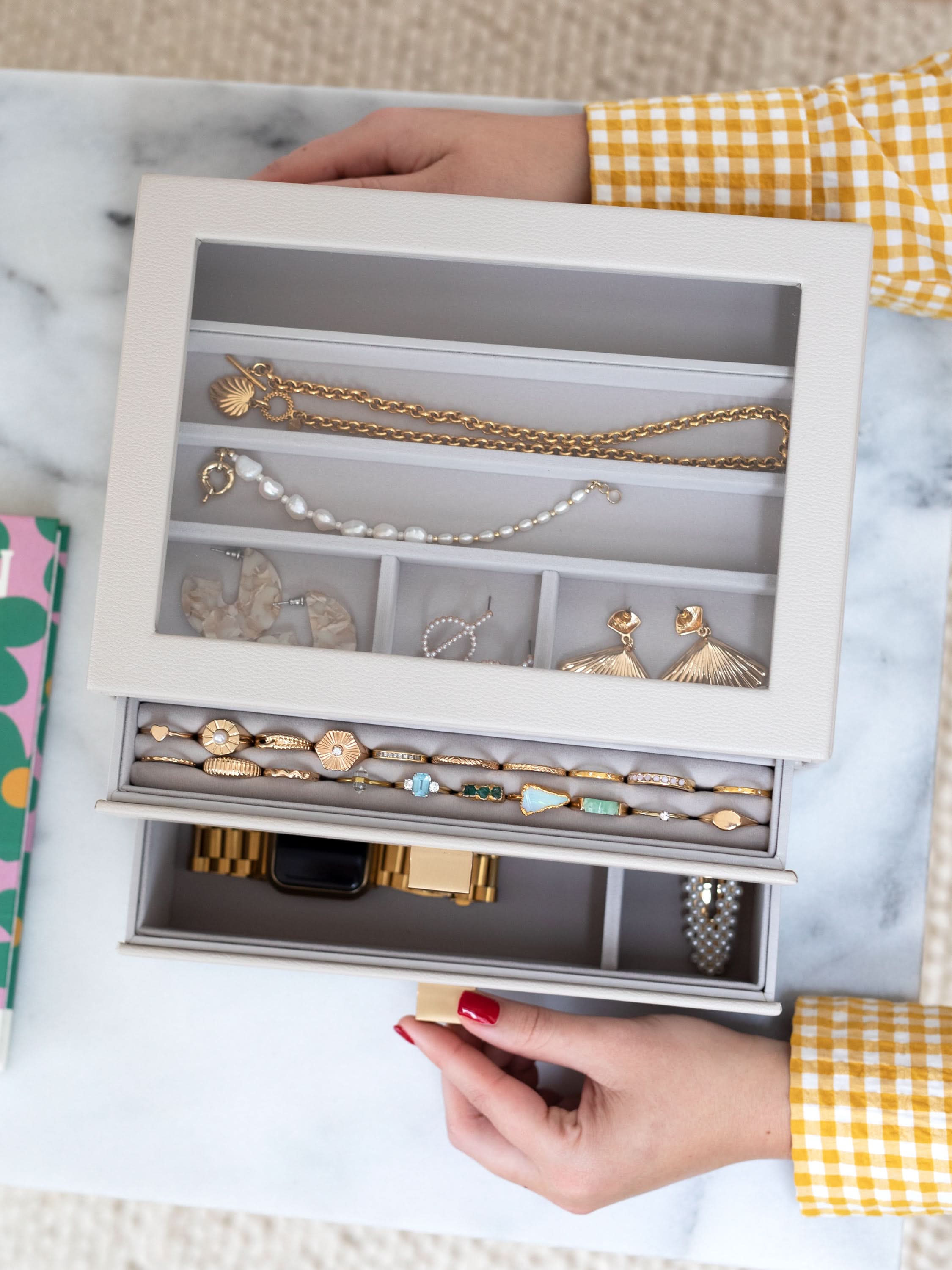 Stackers Klassieke Display Juwelendoos Set van 2 Havermout - Mystackers
