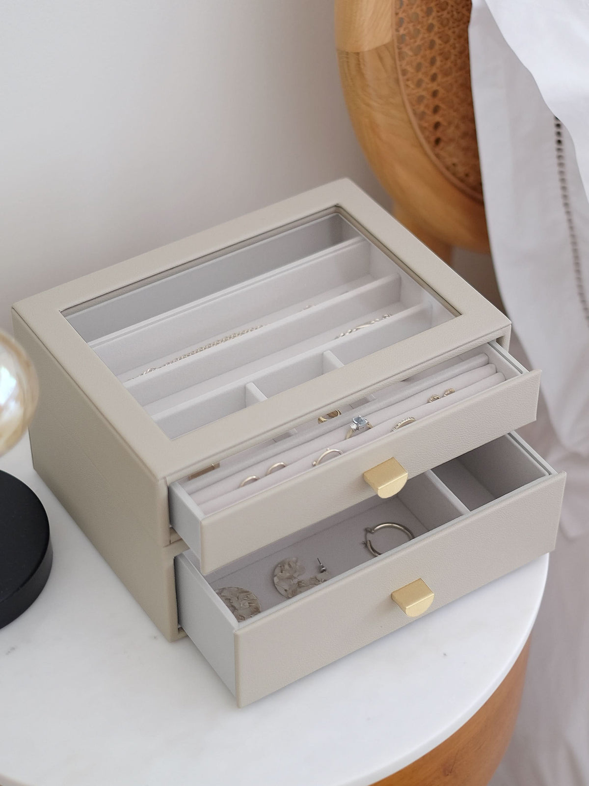 Stackers Klassieke Display Juwelendoos Set van 2 Havermout - Mystackers