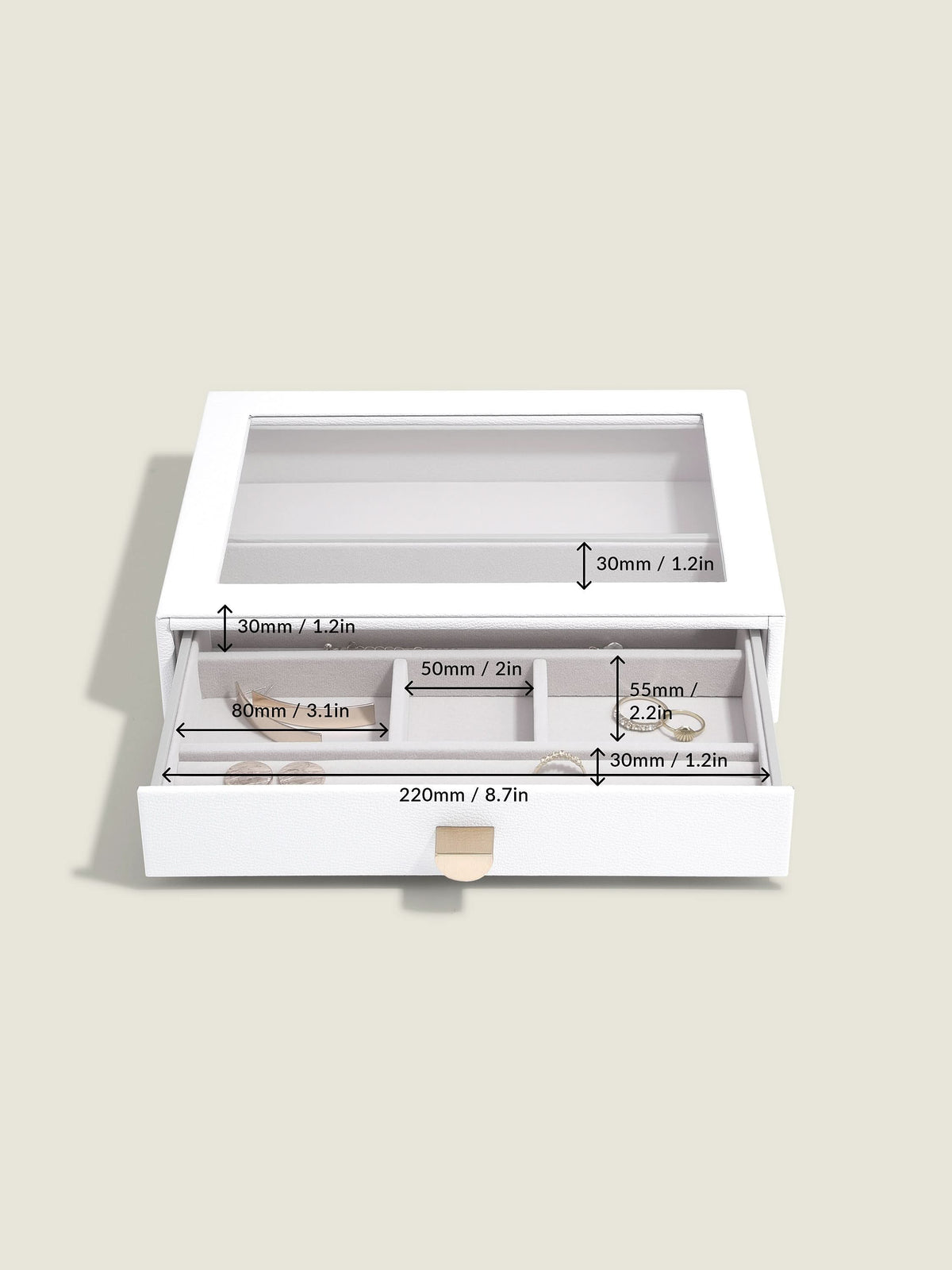 Stackers Klassieke Display Juwelendoos Set van 2 Wit - Mystackers