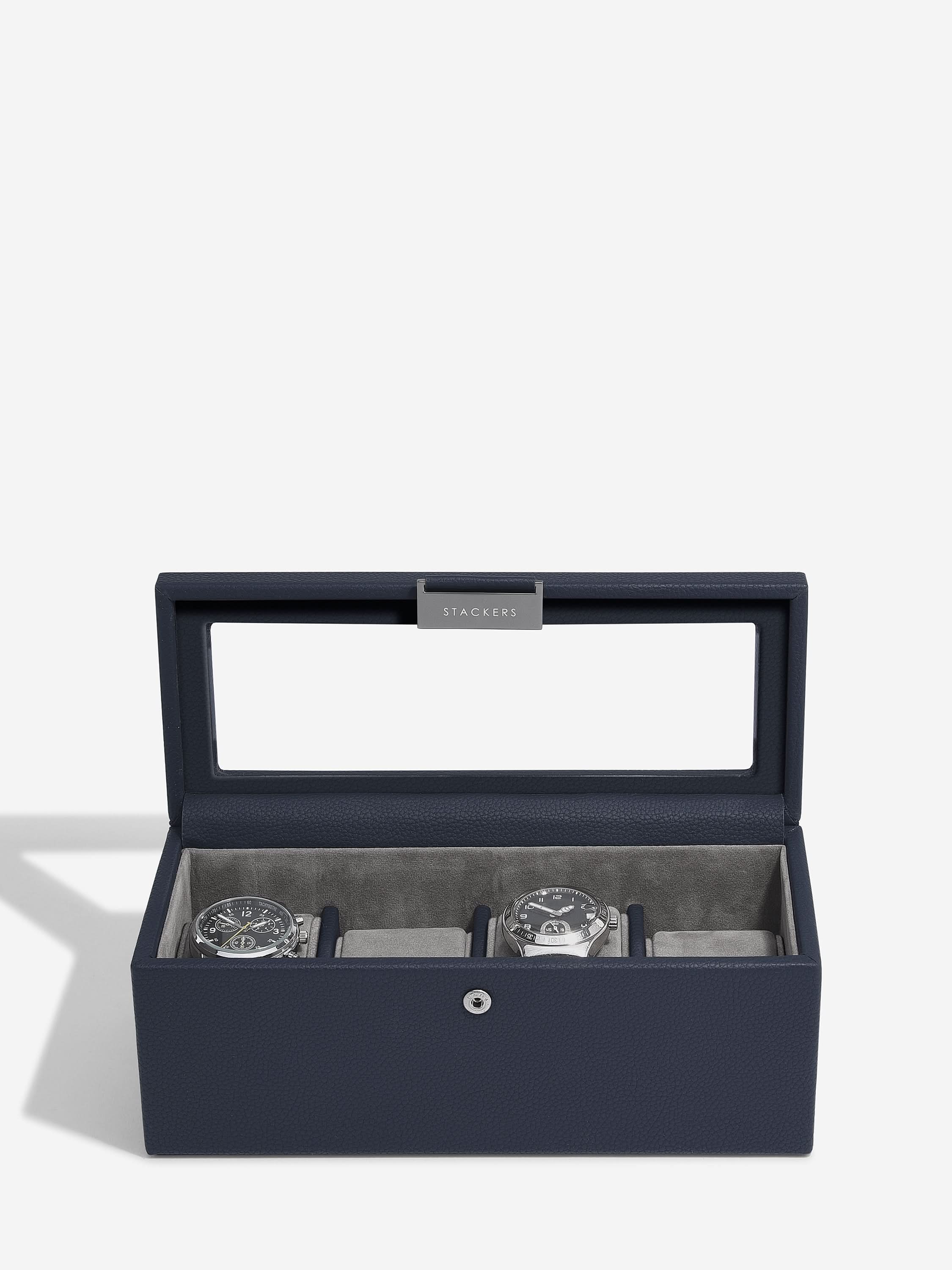 Stackers Vierdelige Horlogedoos Marineblauw - Mystackers
