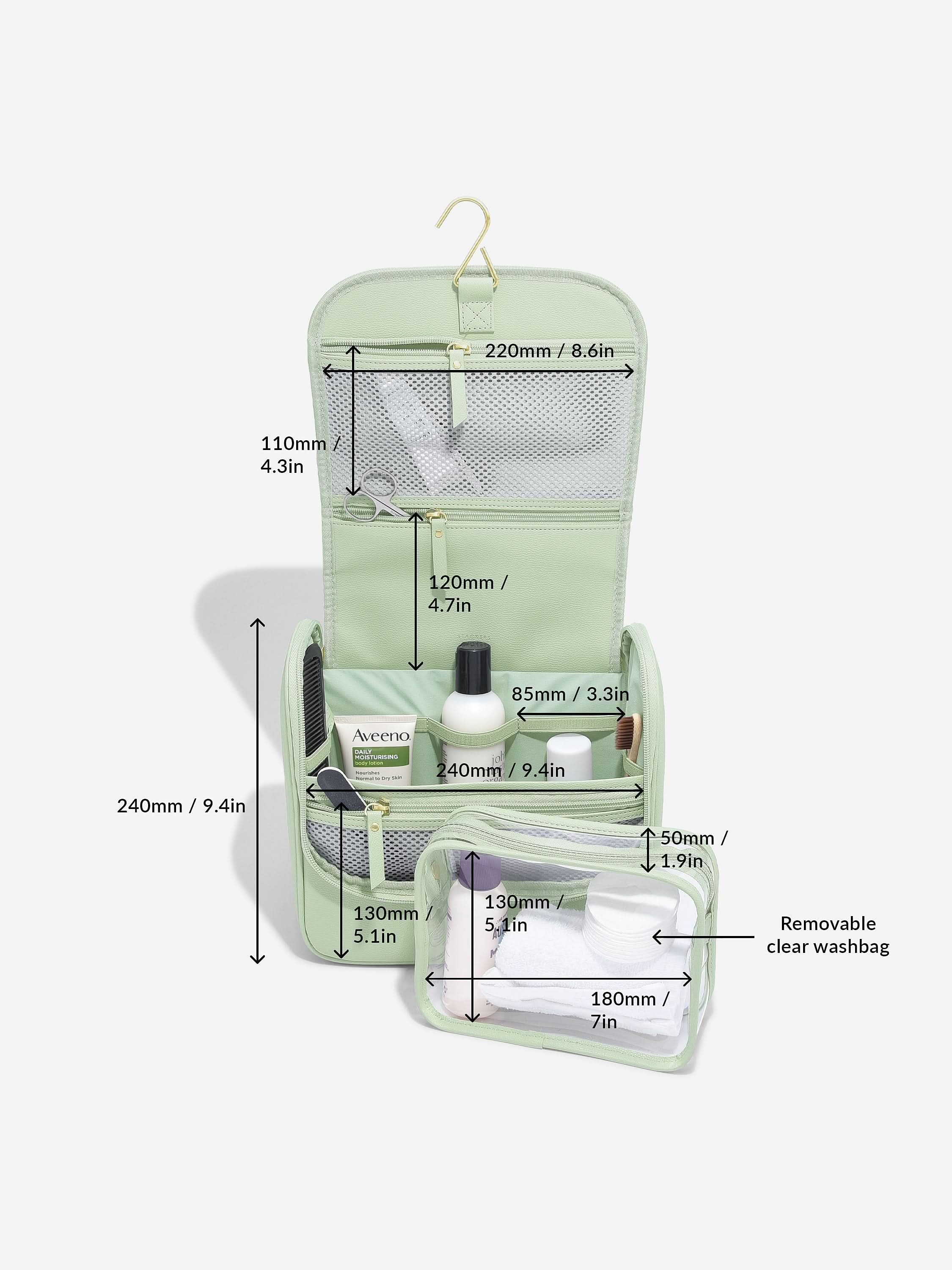 Stackers hangende Toilettas Saliegroen - Mystackers