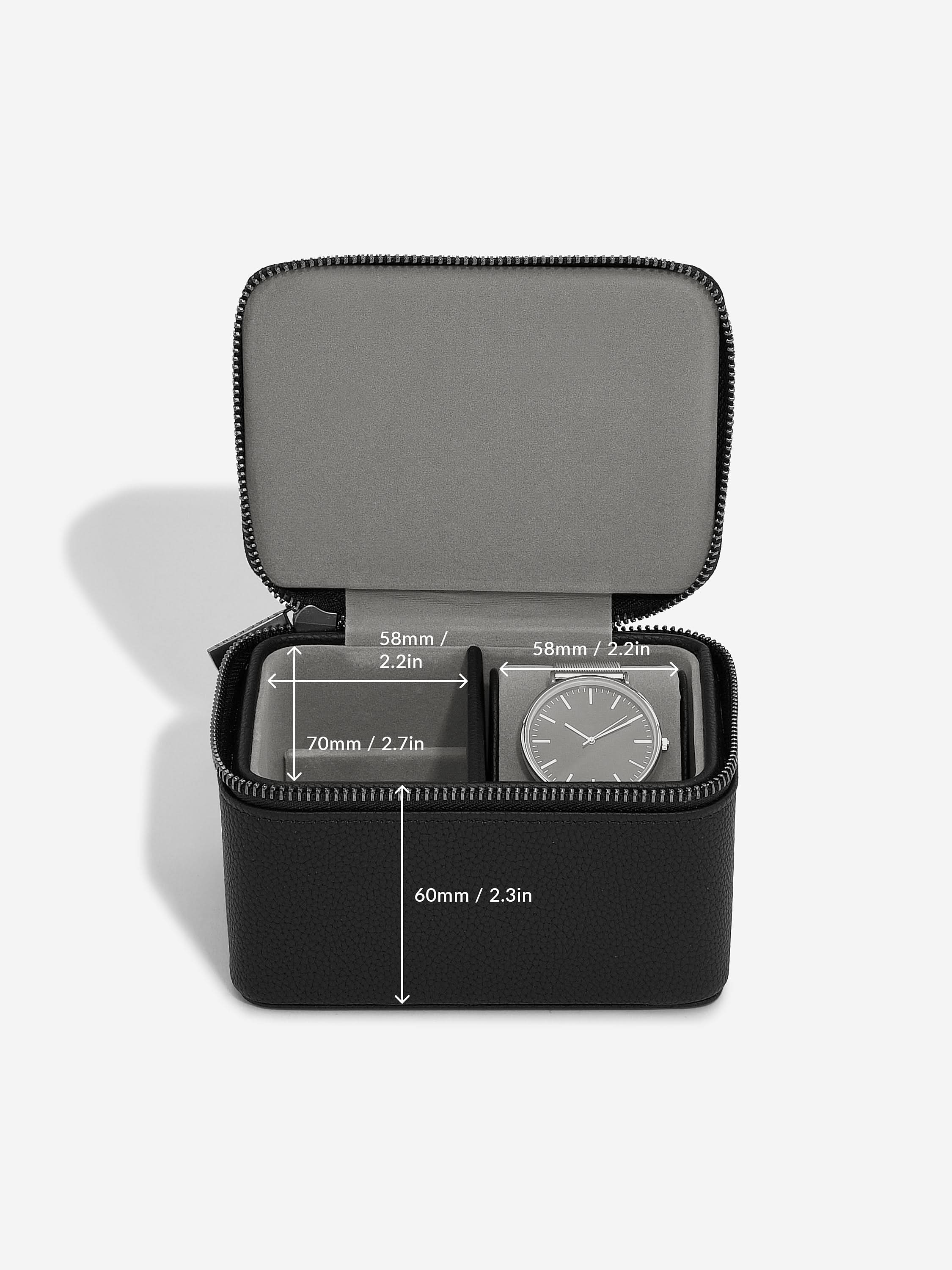 Stackers Horloge & Manchetknopendoosje Zwart - Mystackers