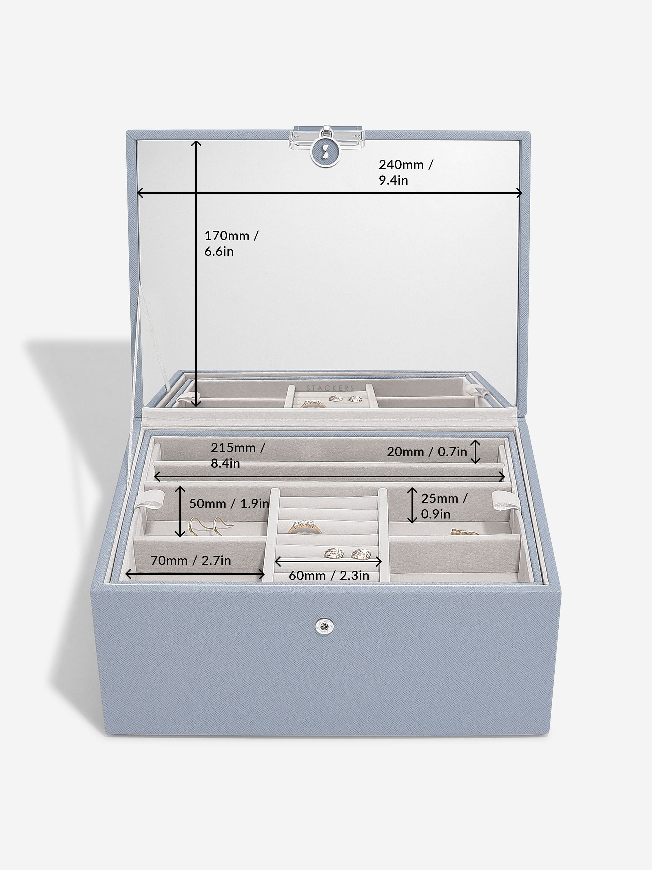 Stackers Luxe Klassieke Juwelendoos Blauw - Mystackers