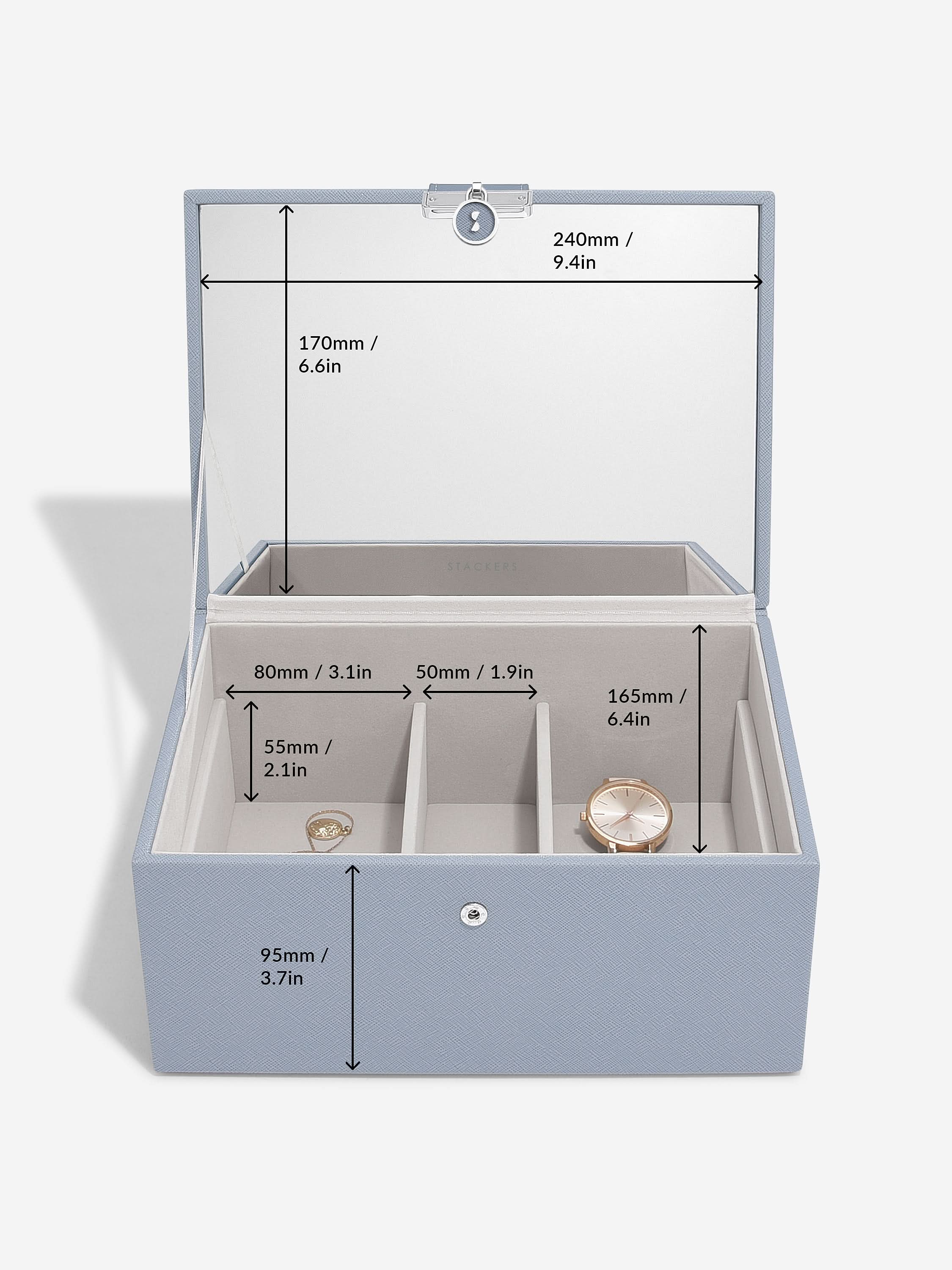 Stackers Luxe Klassieke Juwelendoos Blauw - Mystackers