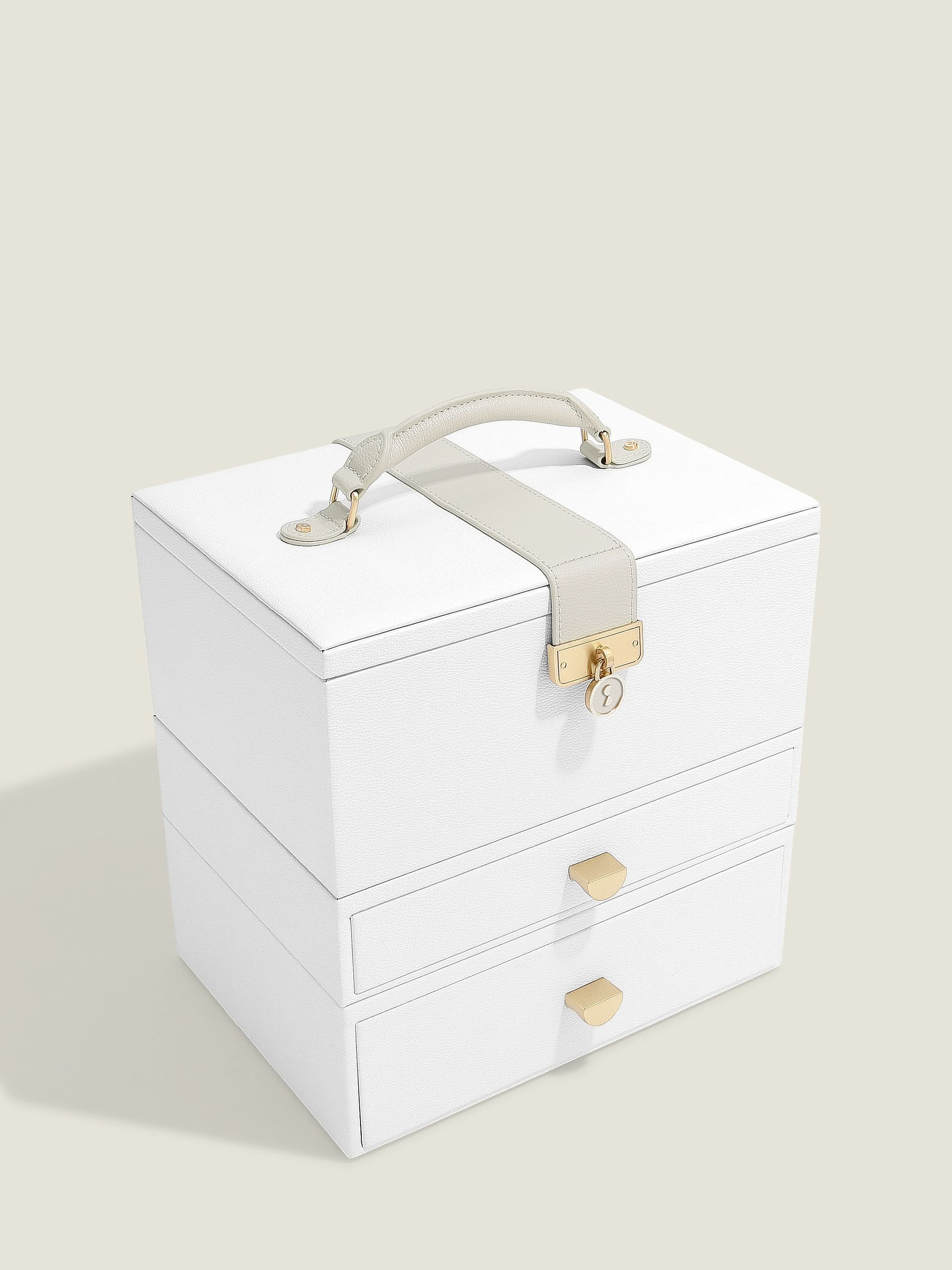 Stackers Luxe Klassieke Juwelendoos Wit - Mystackers