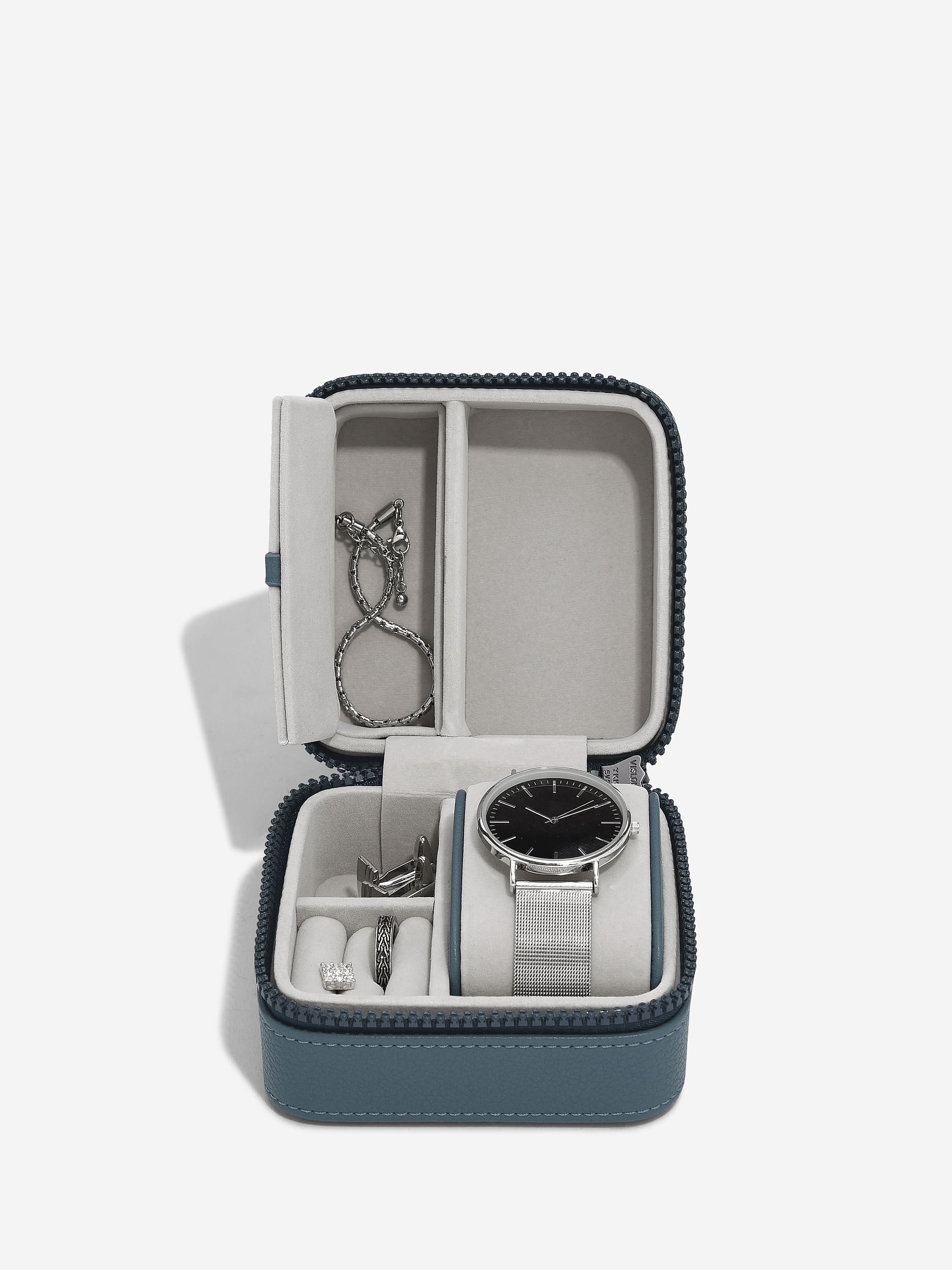 Stackers Horloge- & juwelenbox Blauw - Mystackers