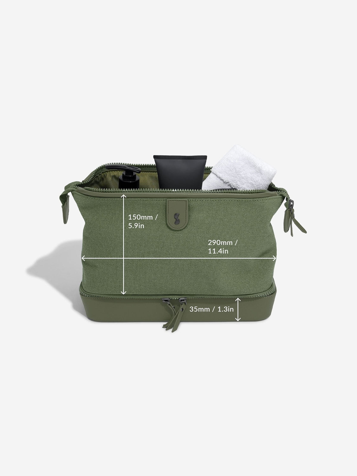 Stackers Toilettas Groen Canvas - Mystackers