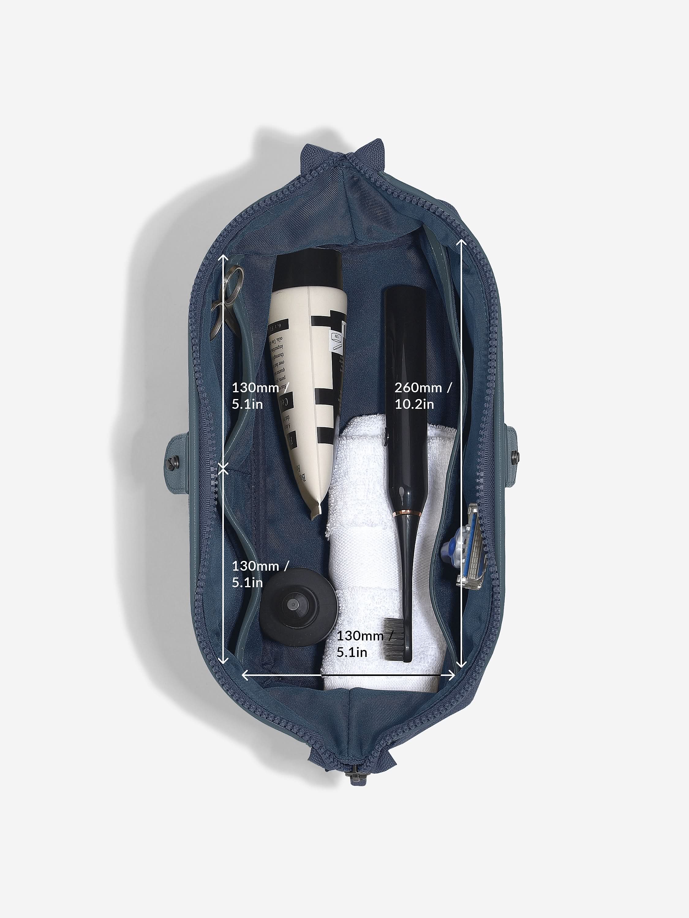 Stackers Toilettas Blauw Canvas - Mystackers