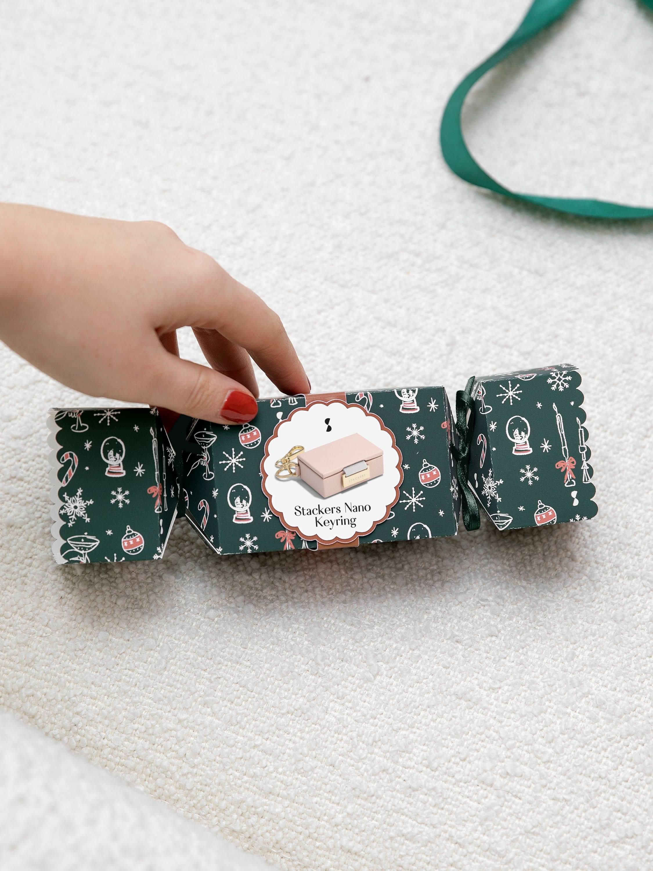 Stackers Juwelendoos Sleutelhanger in Feestcracker Roze - Mystackers