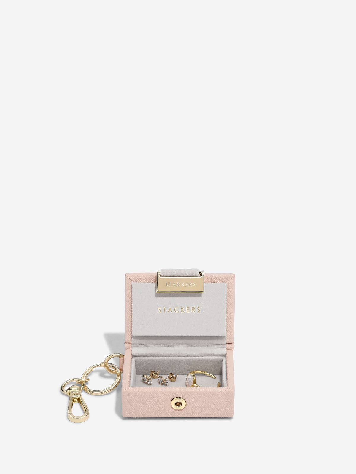 Stackers Juwelendoos Sleutelhanger in Decoratieve Kerstbal Roze - Mystackers