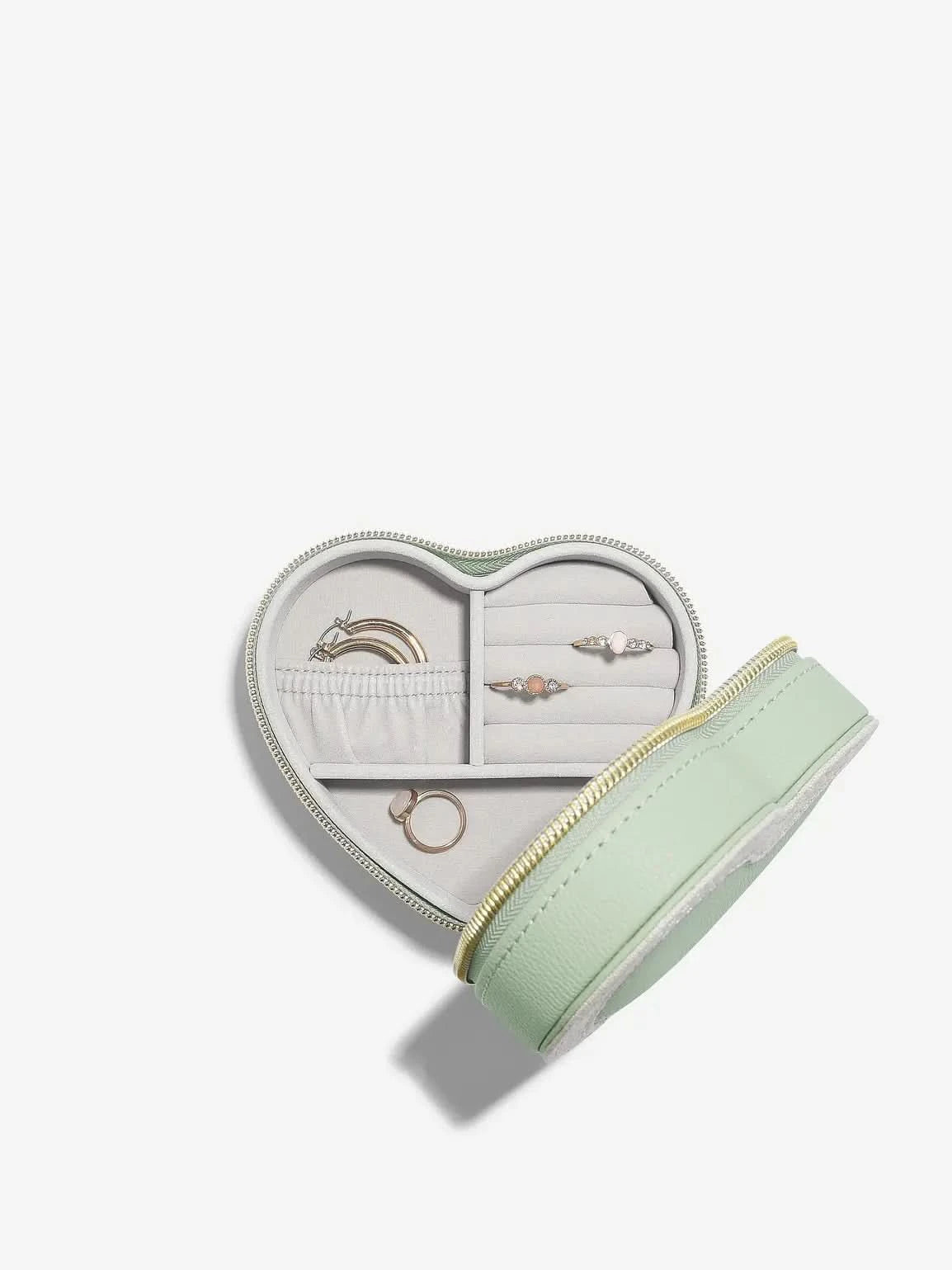 Stackers Mama Heart Travel Jewellery Box Groen - Mystackers