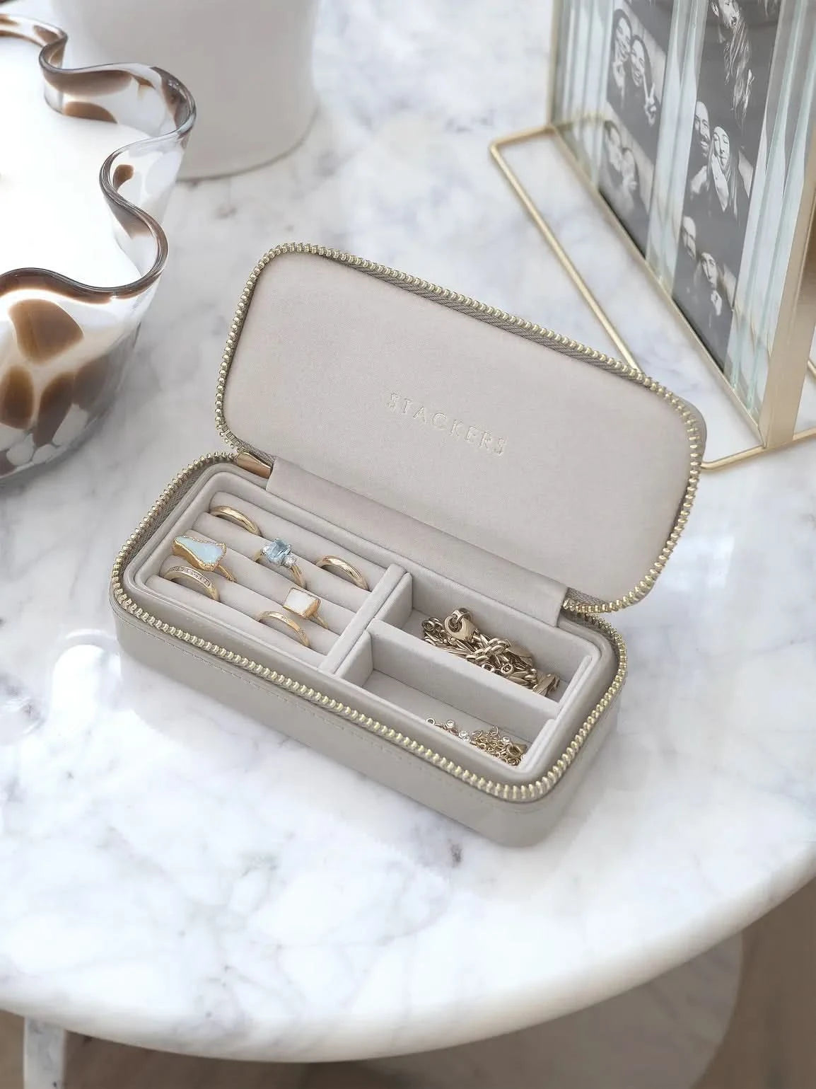 Stackers Medium Travel box Leemgrijs Gelakt - Mystackers