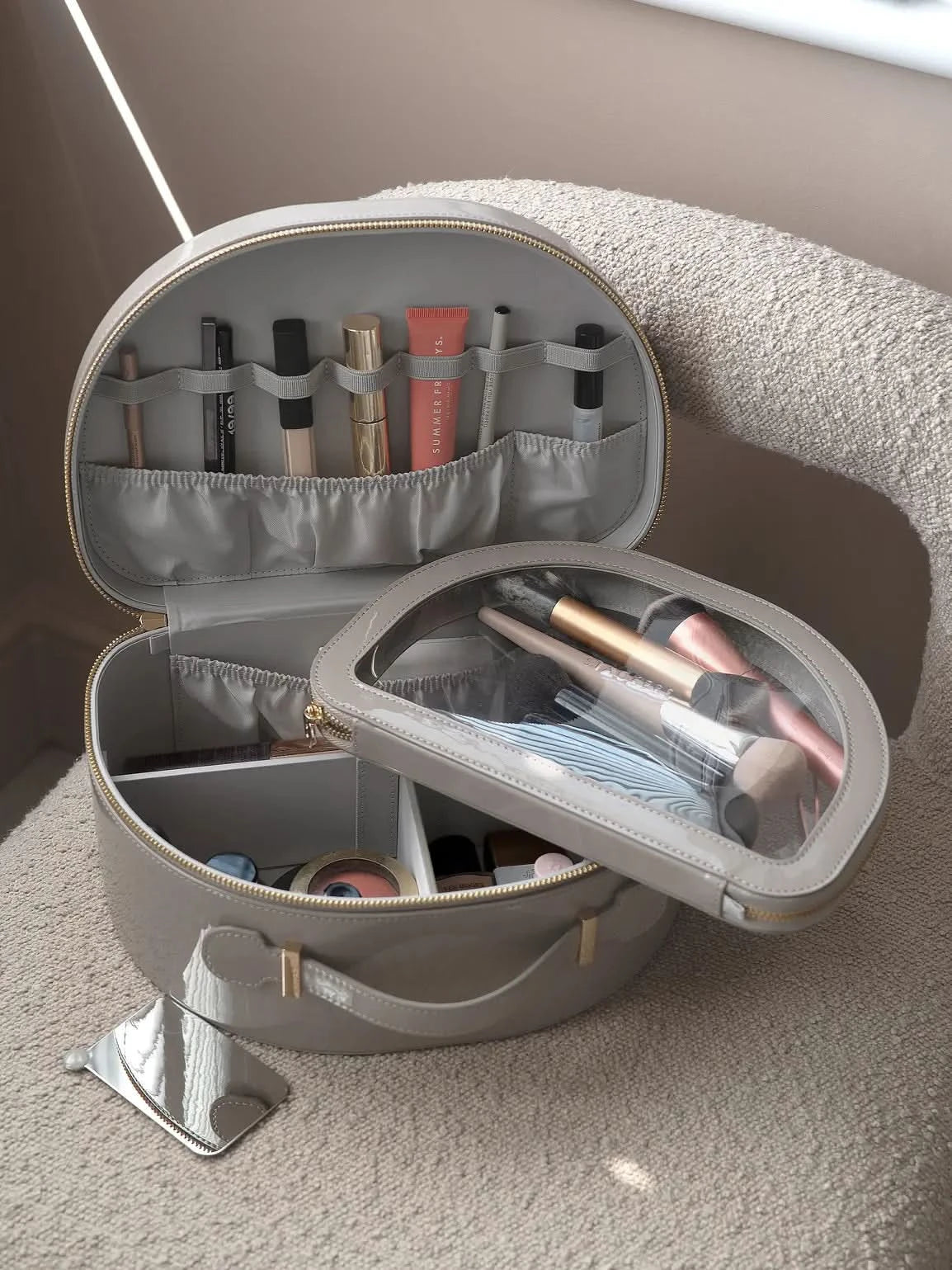 Stackers Beautycase Leemgrijs Gelakt - Mystackers