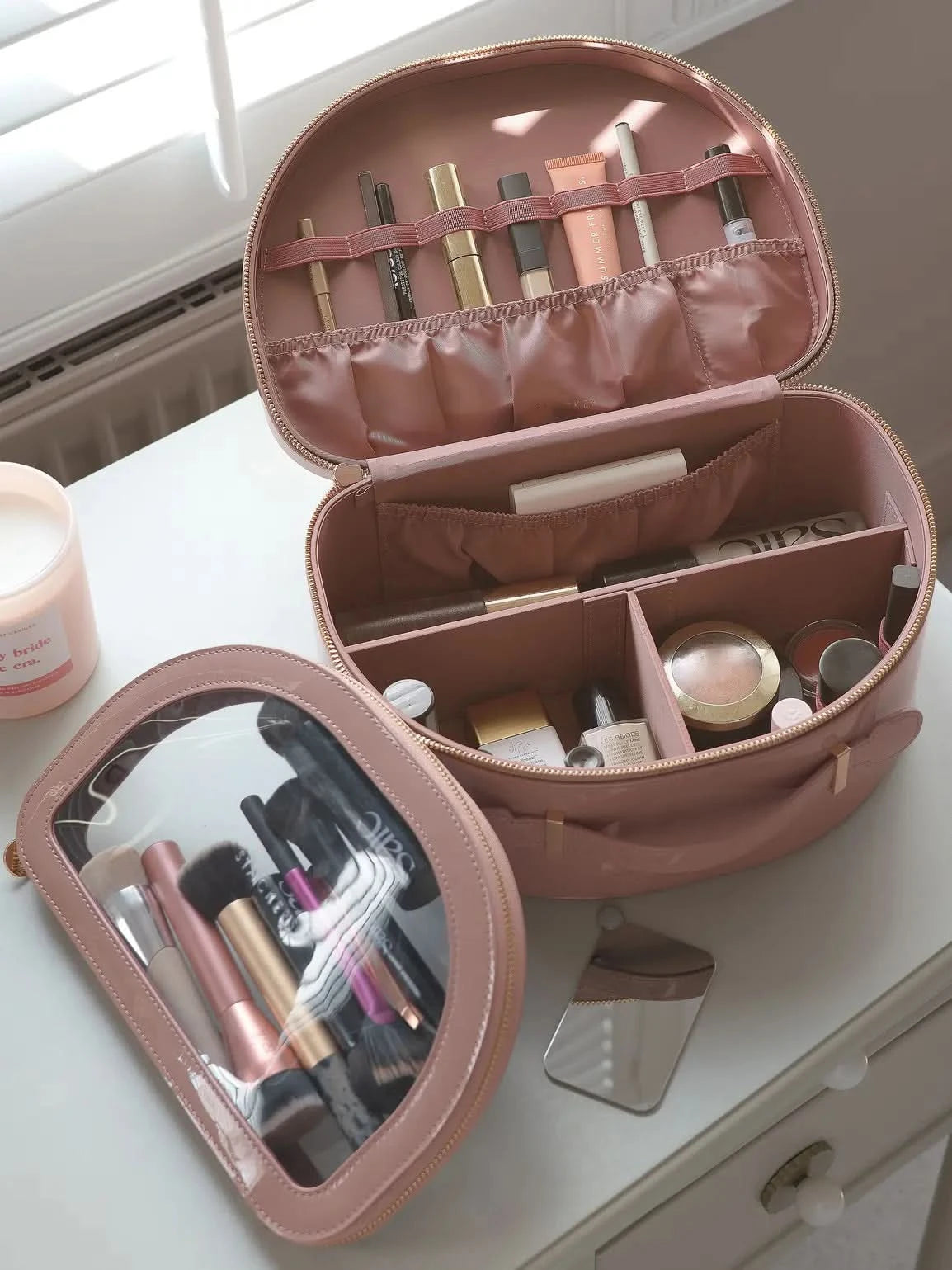 Stackers Beautycase Koperroze Gelakt - Mystackers