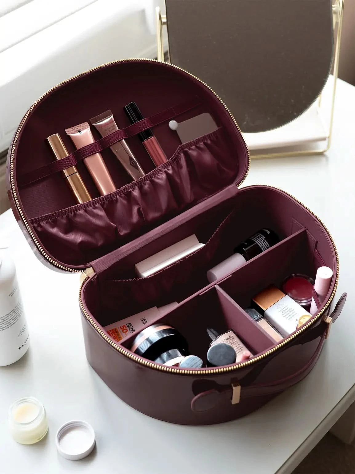 Stackers Beautycase Kersenrood Gelakt - Mystackers