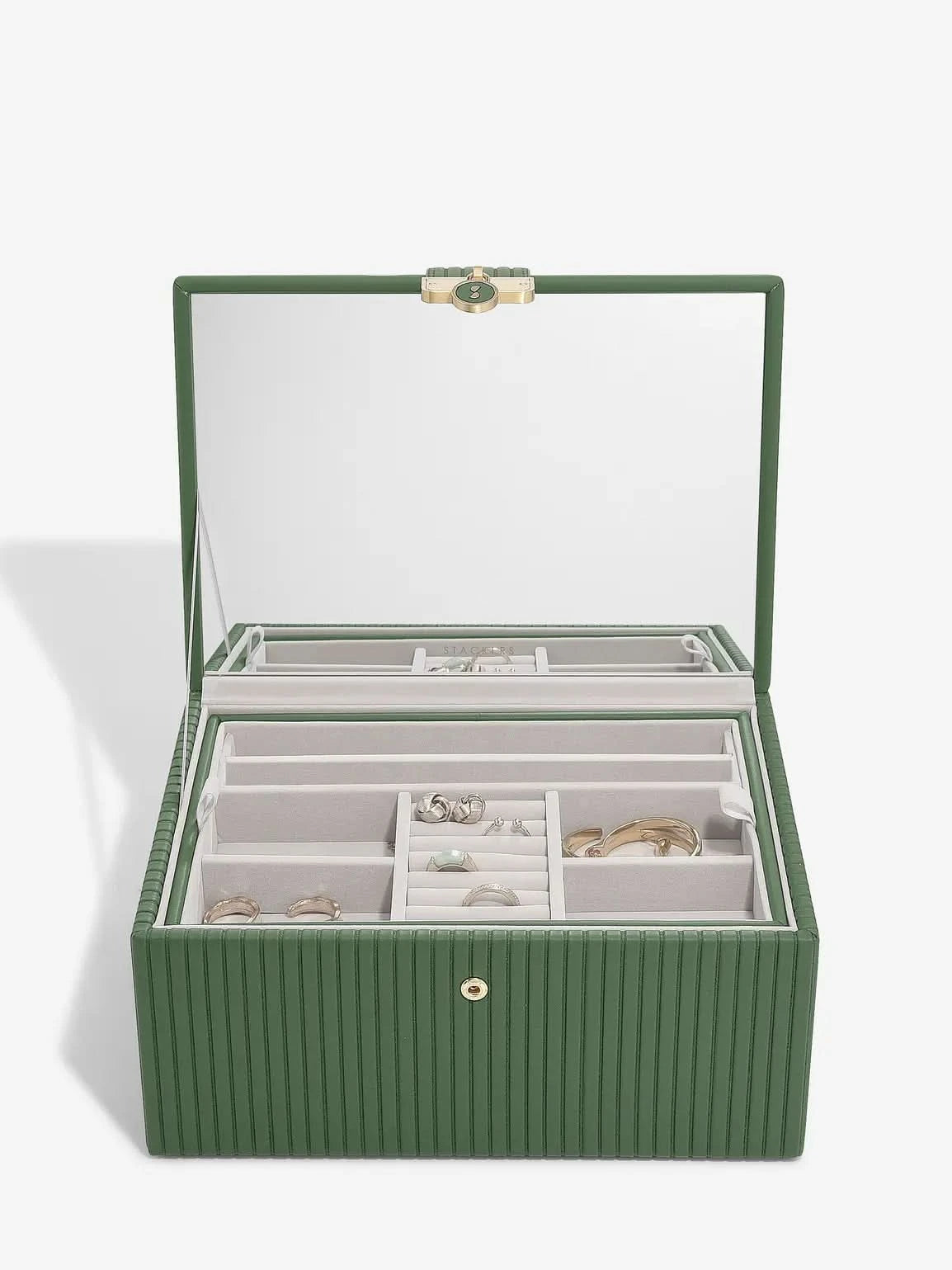 Stackers Luxe Klassieke Juwelendoos Smaragdgroen - Mystackers