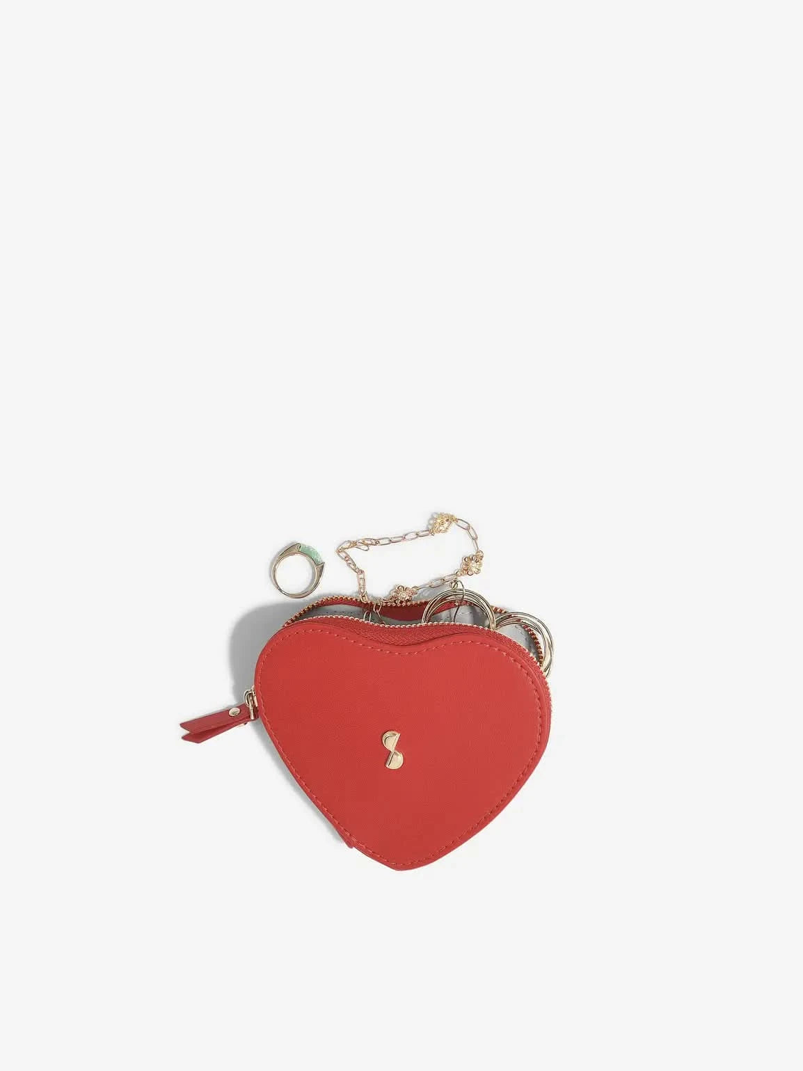 Stackers Rood hartje met ritssluiting - Mystackers