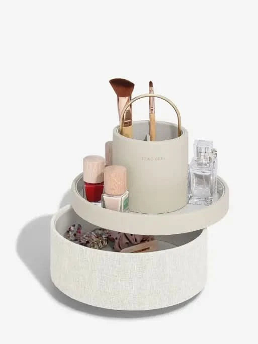 Stackers Roterende Cosmetica‑organiser Havermout & Linnen - Mystackers