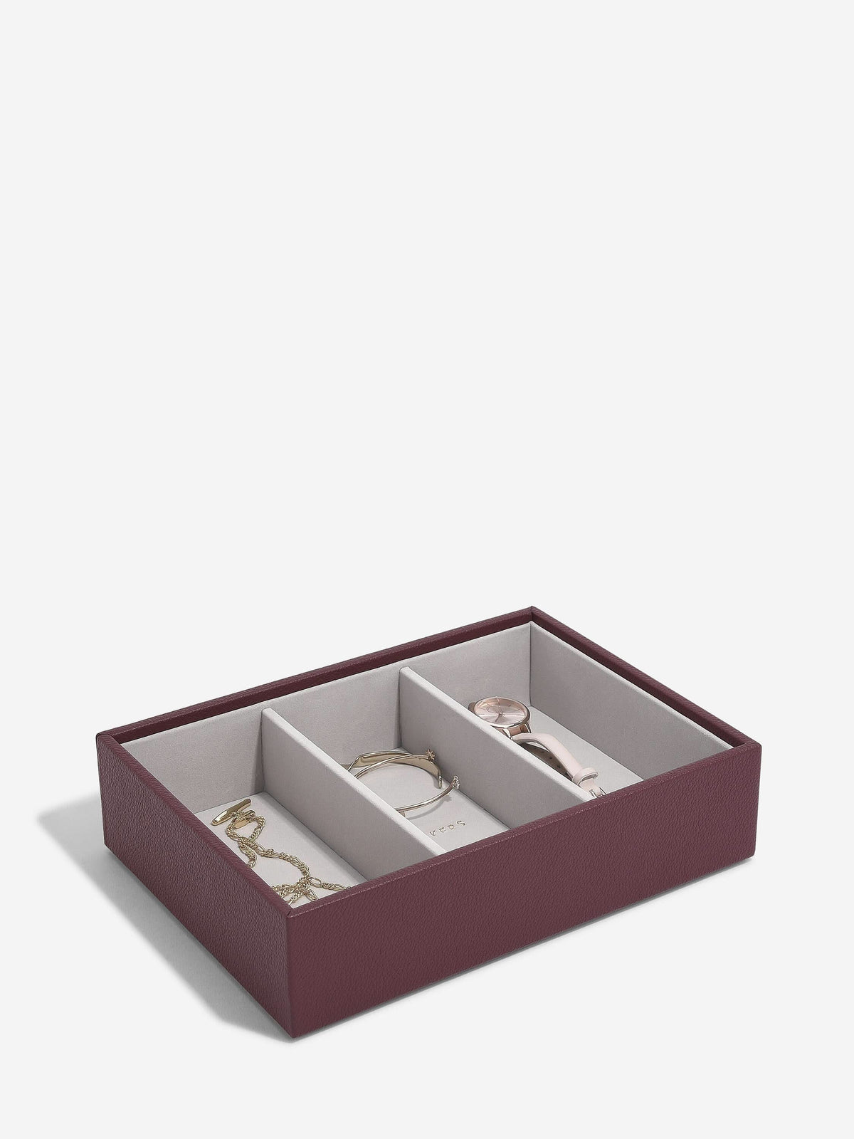 Stackers Horloge & Accessoirelaag voor Klassieke Juwelendoos Bordeaux - Mystackers