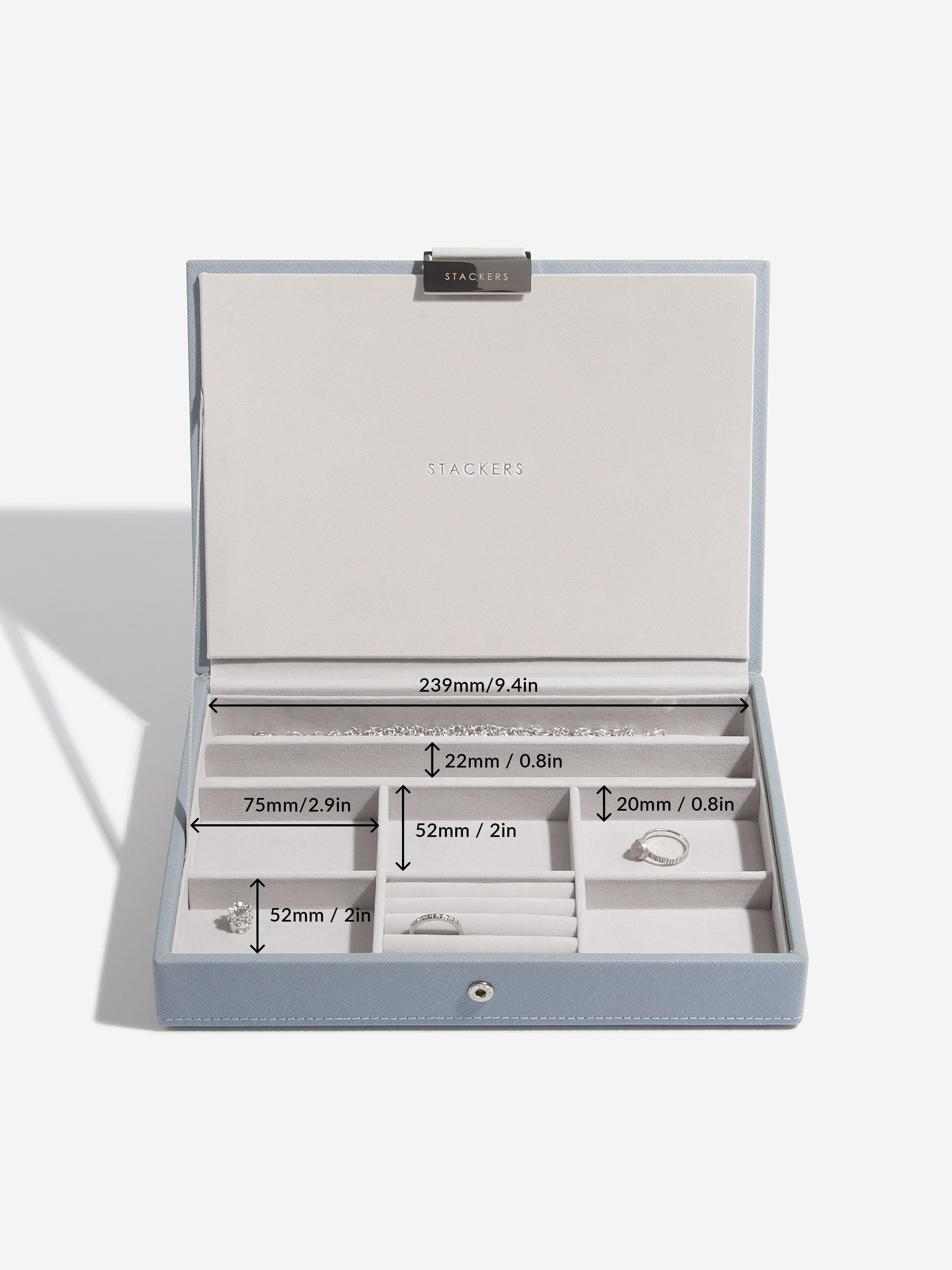 Stackers Klassieke Juwelendoos Set van 2 Blauw - Mystackers