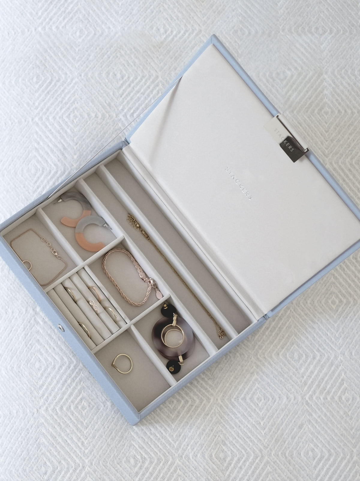Stackers Klassieke Juwelendoos Set van 2 Blauw - Mystackers