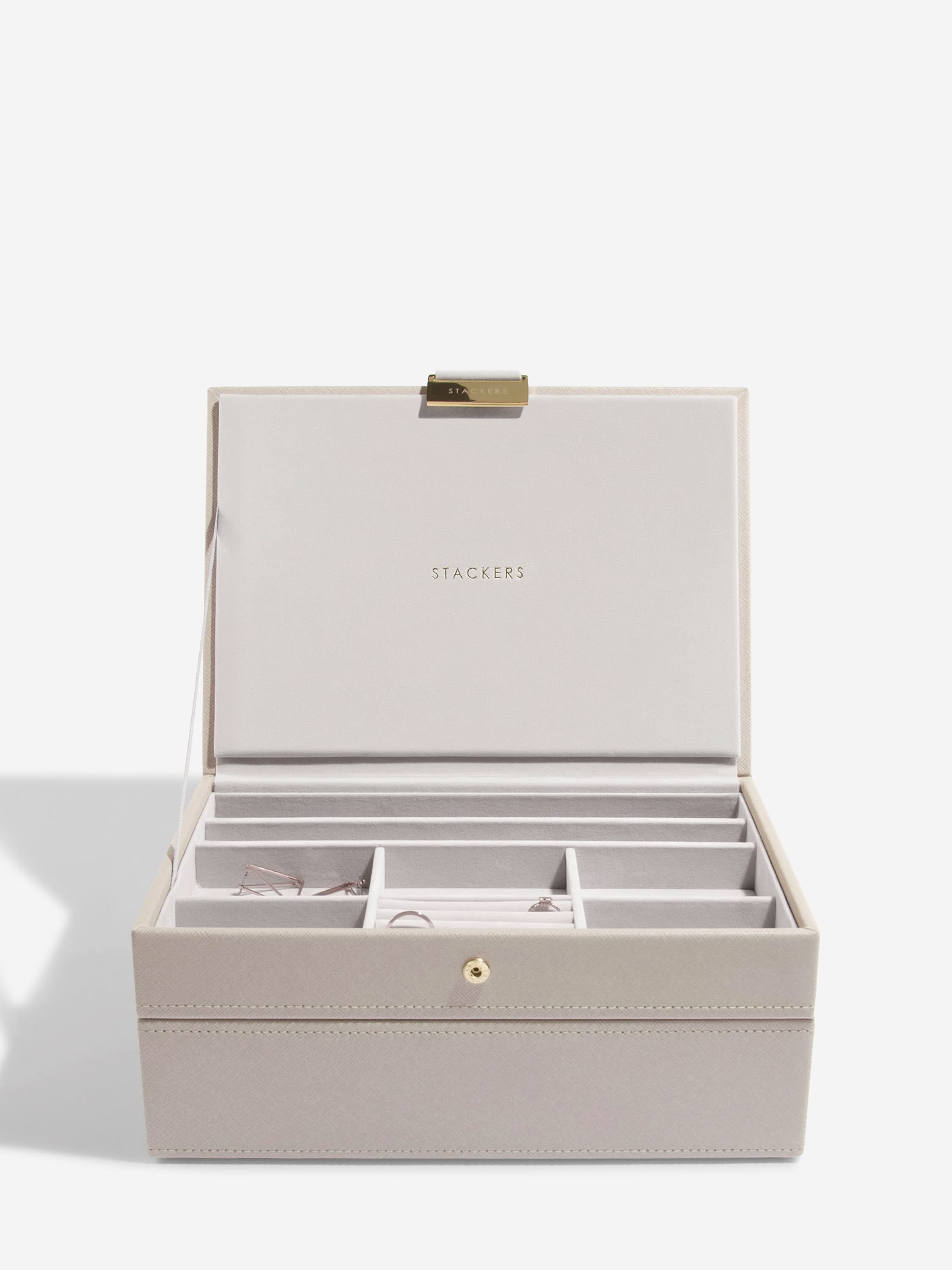 Stackers Klassieke Juwelendoos Set van 2 Taupe - Mystackers