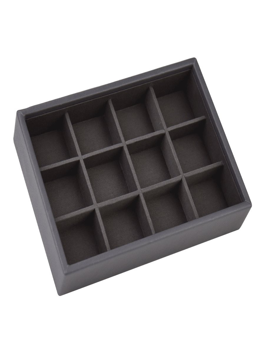 Stackers Mini Manchetknopenlaag Zwart & Grijs - Mystackers