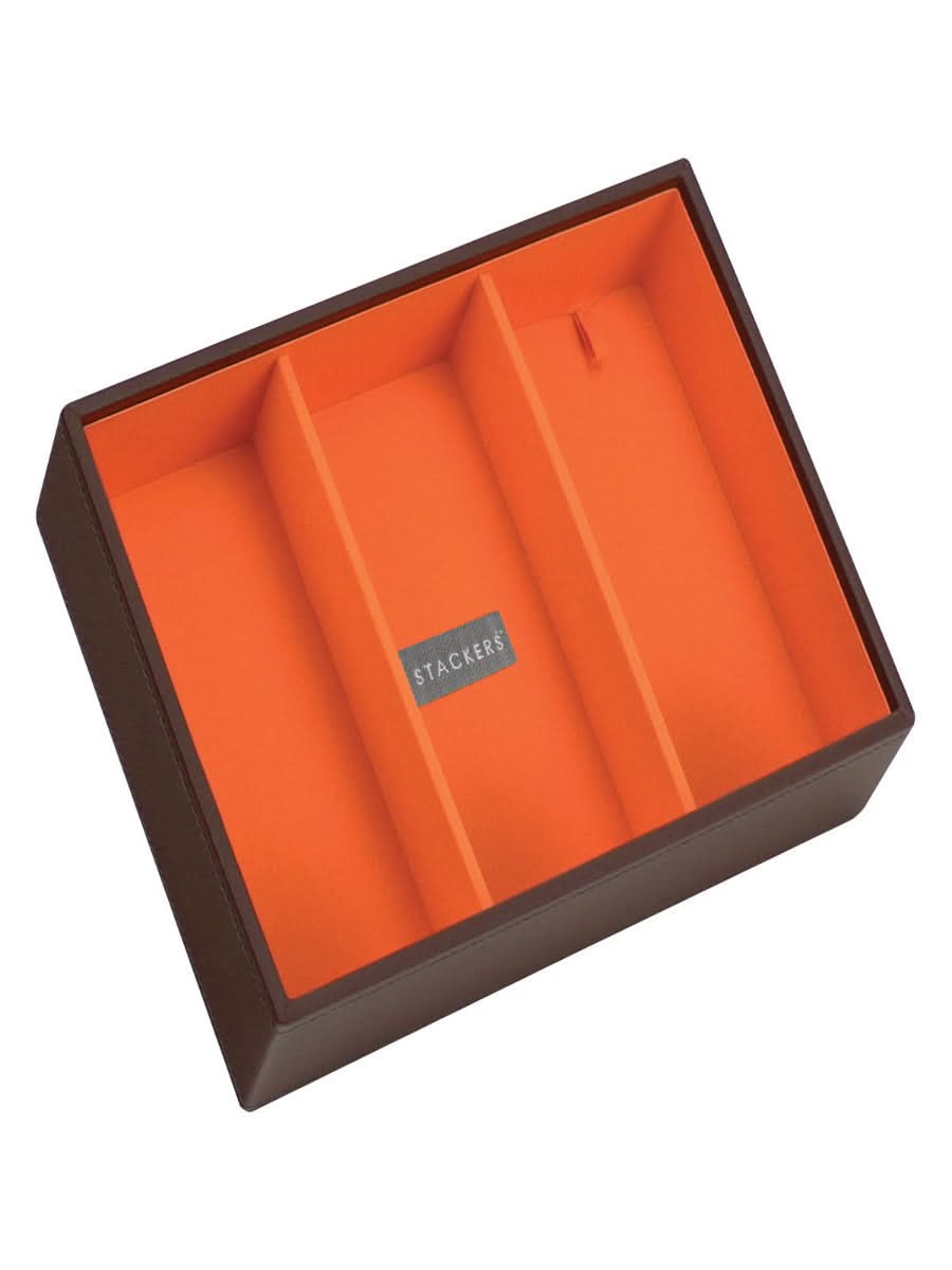 Stackers Horloge & Accessoirelaag voor Klassieke Juwelendoos Chocolate - Mystackers