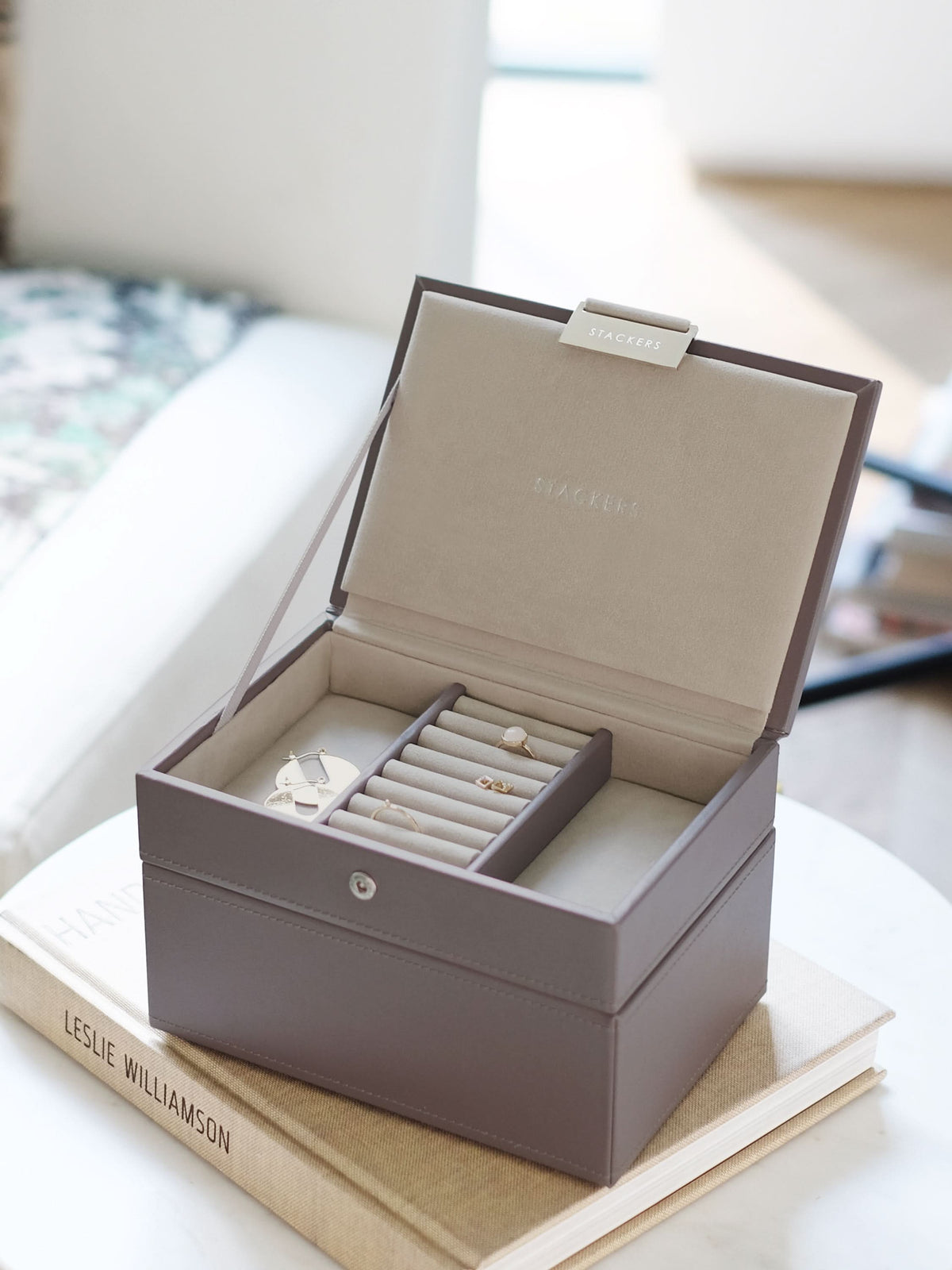 Stackers Mini Juwelendoos Set van 2 Zachtbruin - Mystackers
