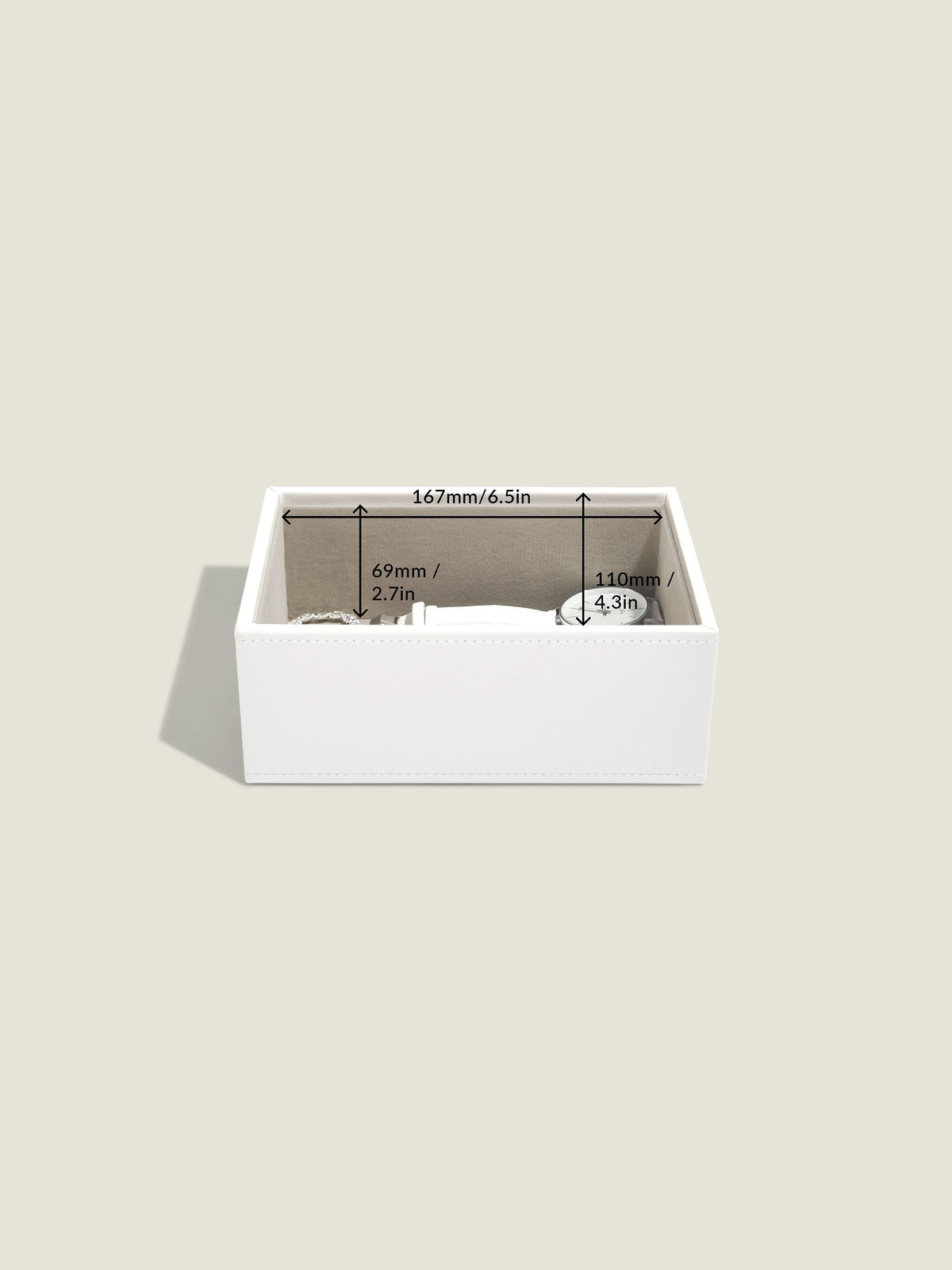 Stackers Mini Horloge & Accessoirelaag Wit - Mystackers