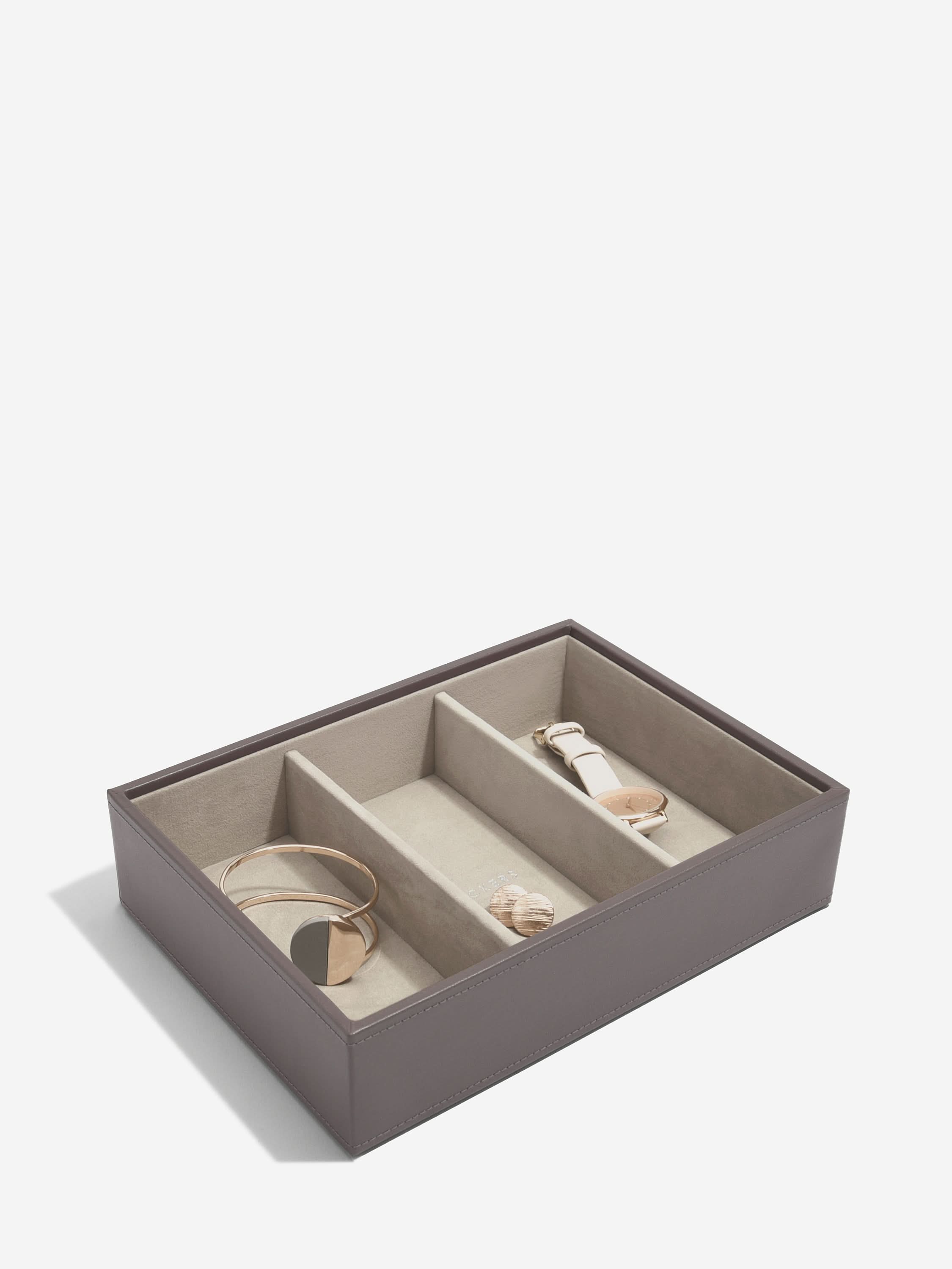 Stackers Horloge & Accessoirelaag voor Klassieke Juwelendoos Zachtbruin - Mystackers