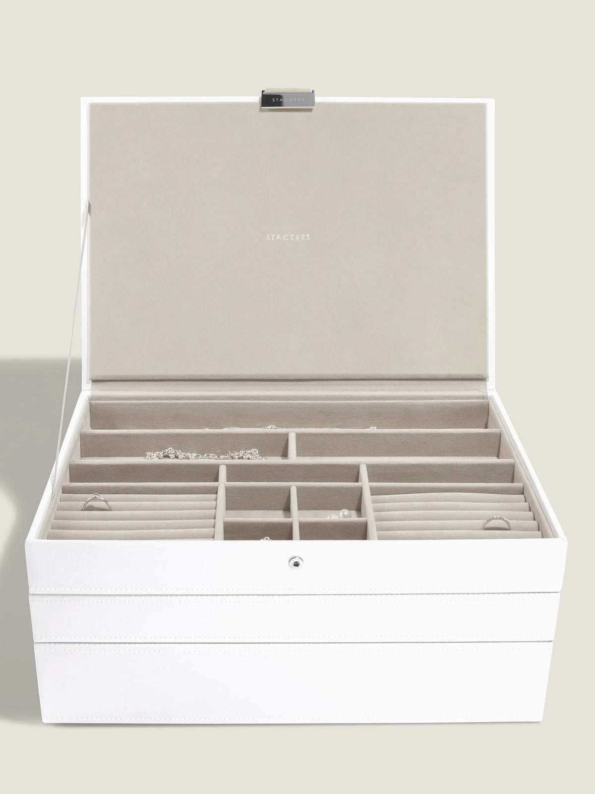 Stackers XL Juwelendoos set van 3 Wit - Mystackers