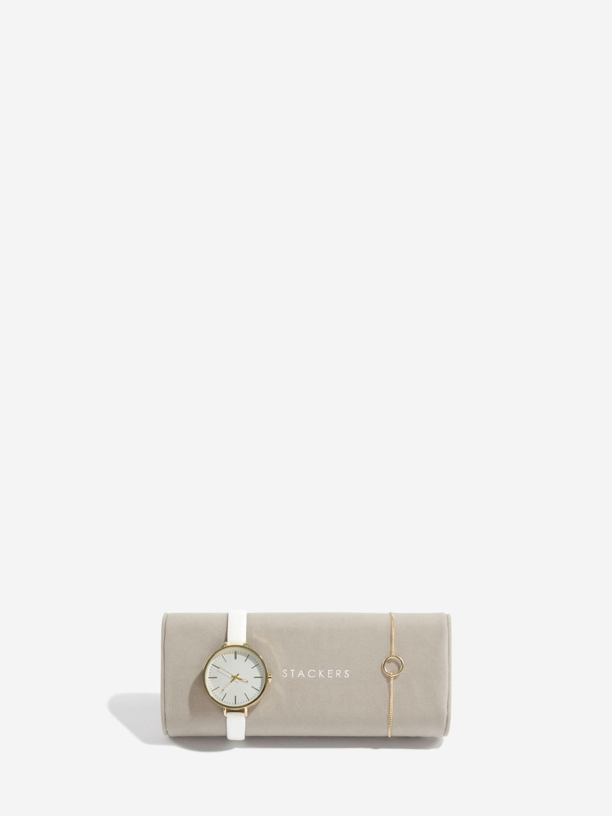 Stackers Horloge Pad Zachtbruin & Wit - Mystackers