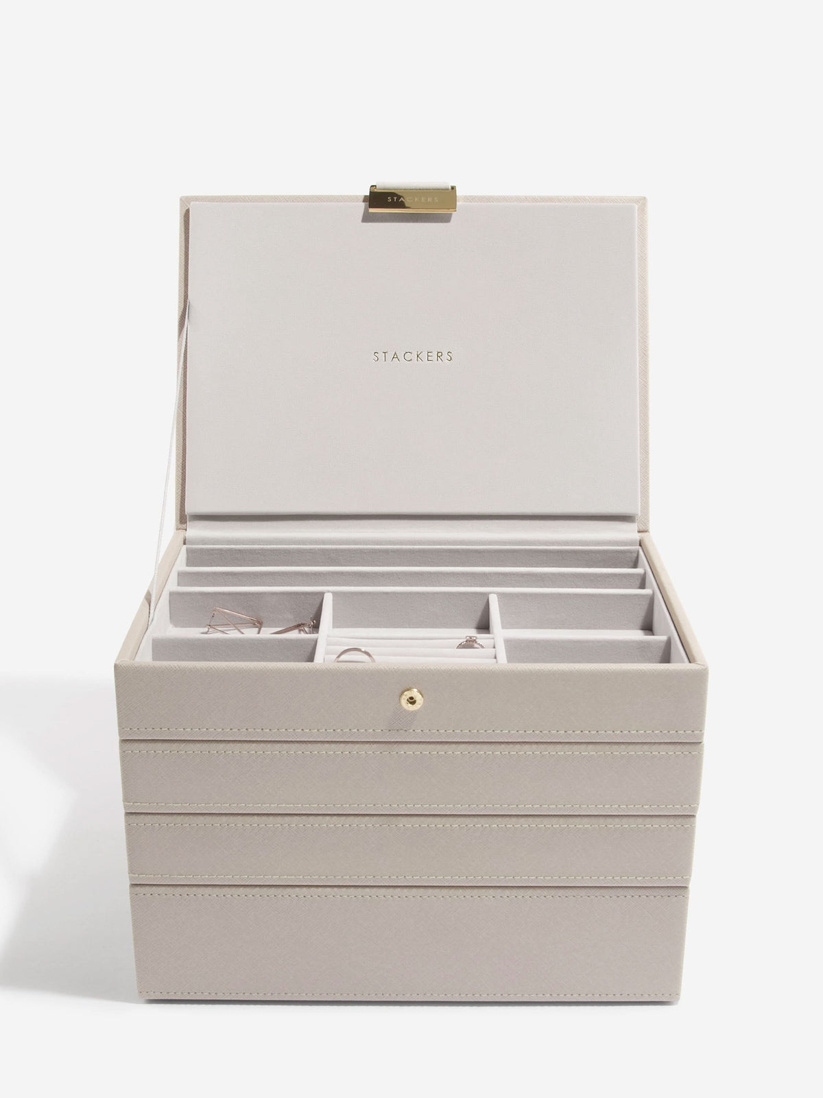Stackers Klassieke Juwelendoos Set van 4 Taupe - Mystackers