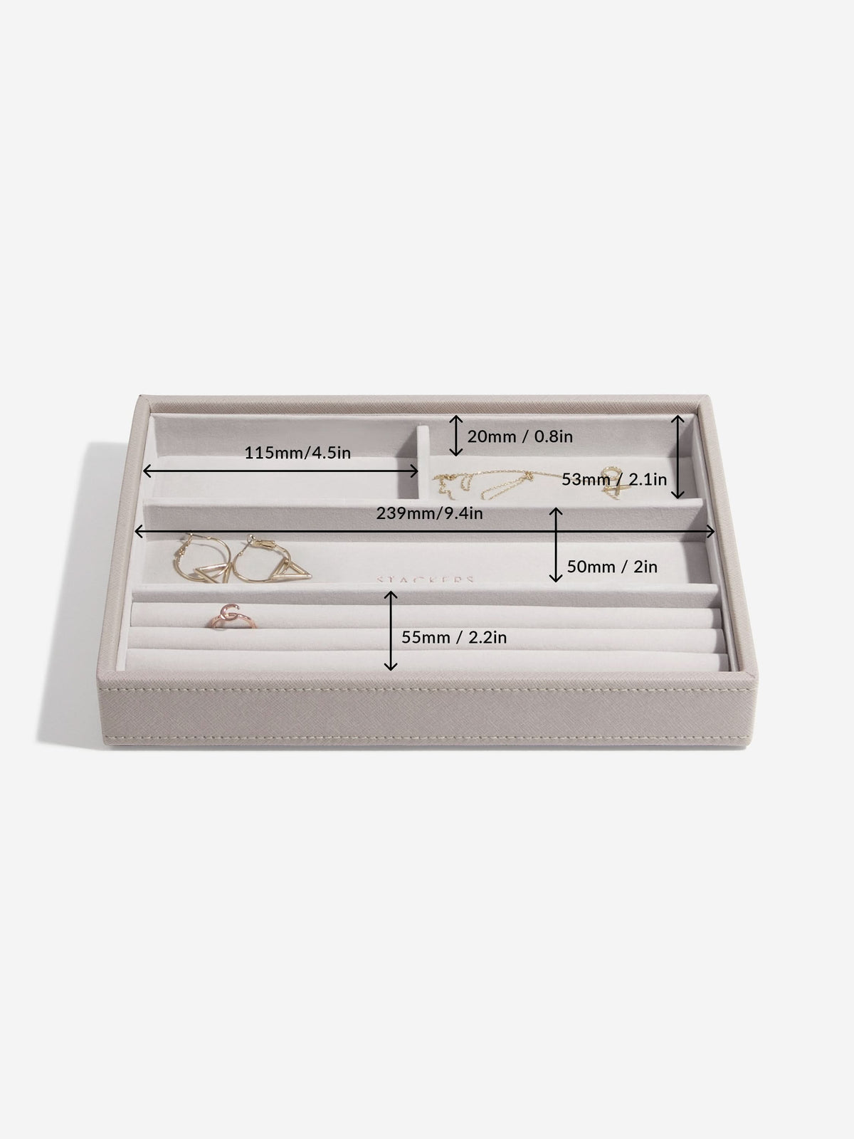 Stackers Klassieke Juwelendoos Set van 4 Taupe - Mystackers